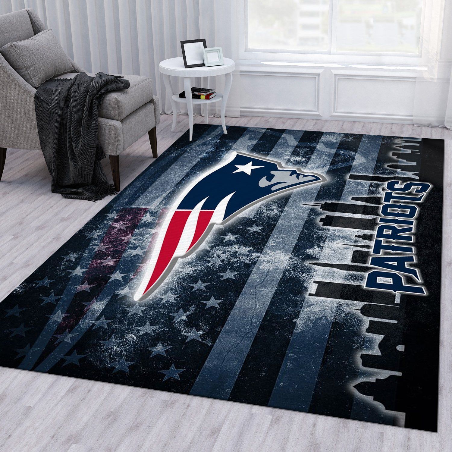 New England Patriots Nfl Area Rug For Christmas Living Room Rug US Gift Decor - Indoor Outdoor Rugs