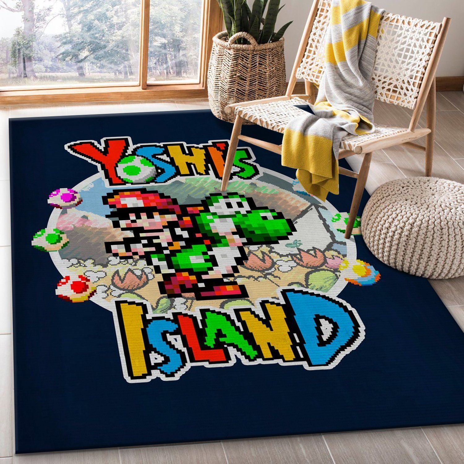 Yoshi S Island Area Rug For Christmas Living Room Rug Home Decor Floor Decor - Indoor Outdoor Rugs