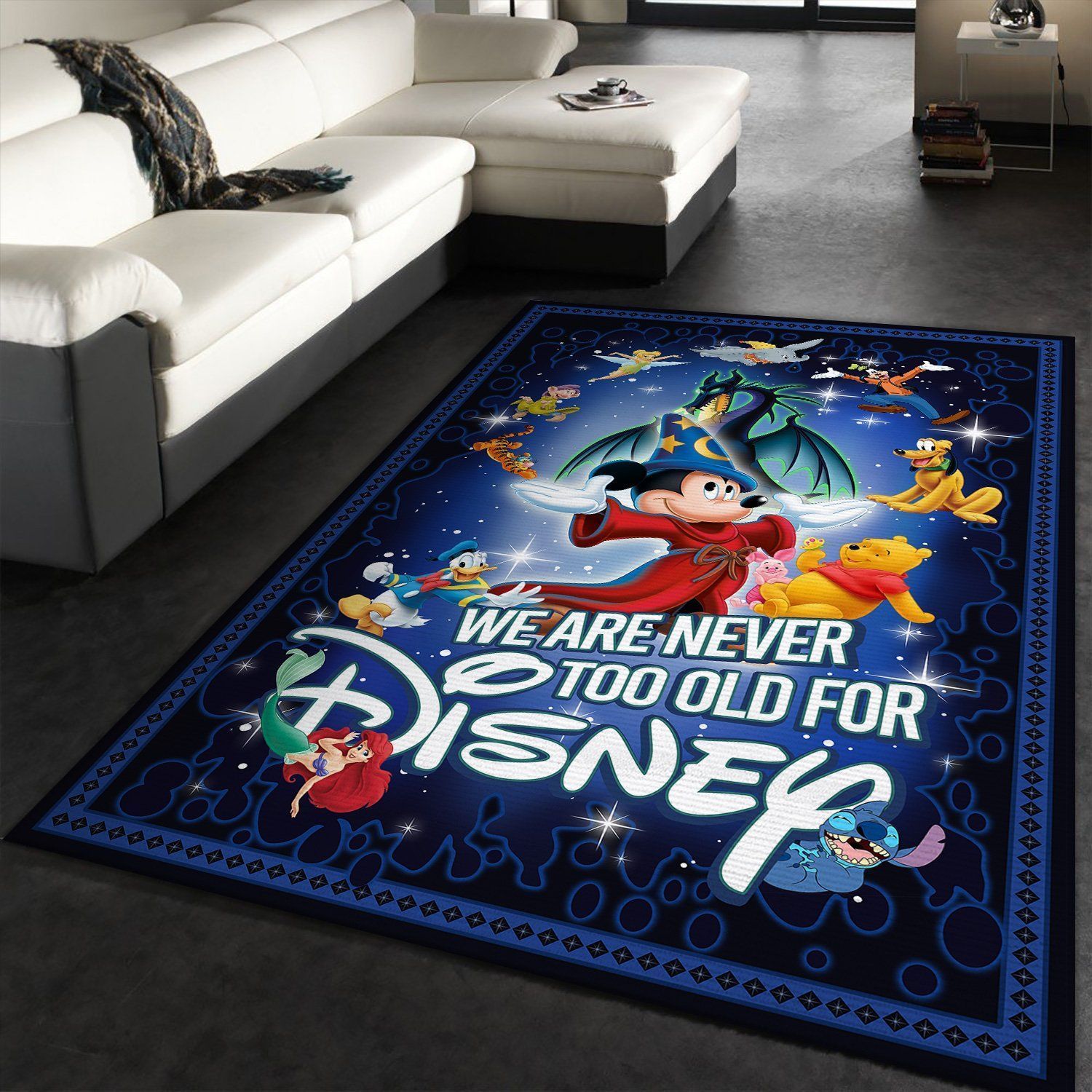 We Are Never Too Old For Disney Area Rugs Living Room Carpet Floor Decor The US Decor - Indoor Outdoor Rugs