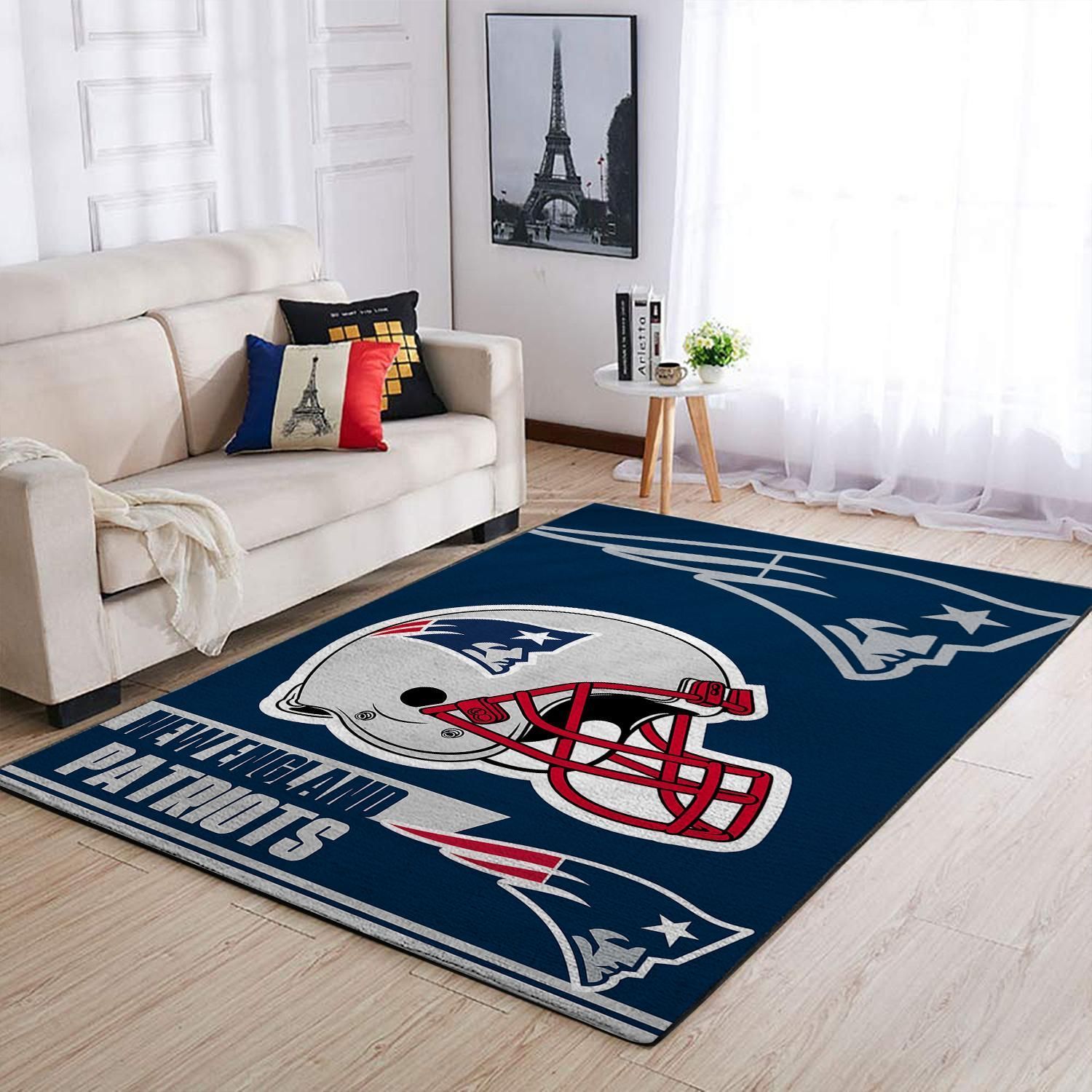 New England Patriots Nfl Team Logo Helmet Nice Gift Home Decor Area Rug Rugs For Living Room Rug Home Decor - Indoor Outdoor Rugs