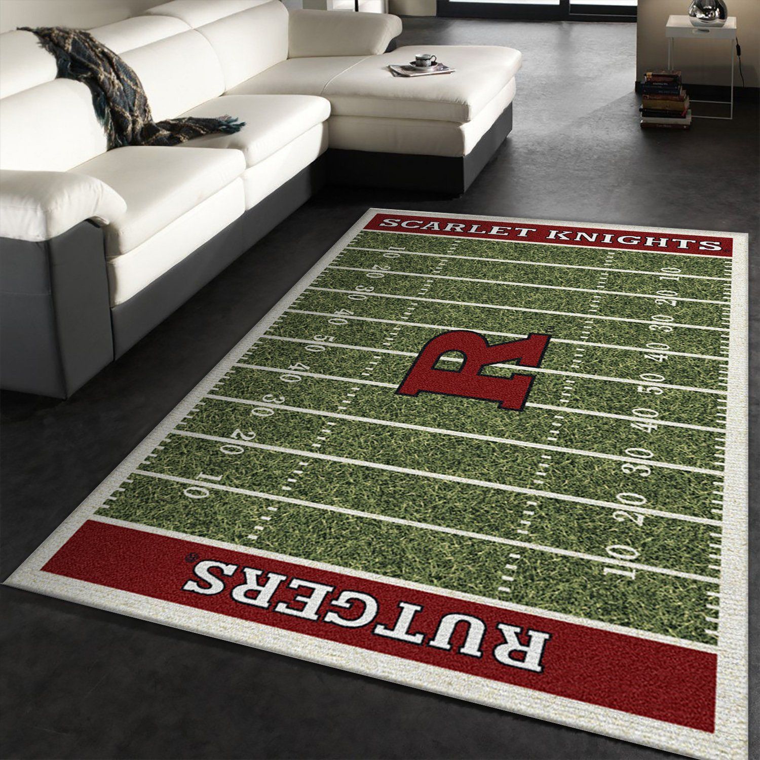 College Rutgers NFL Team Logo Area Rug, Bedroom Rug, Home US Decor - Indoor Outdoor Rugs