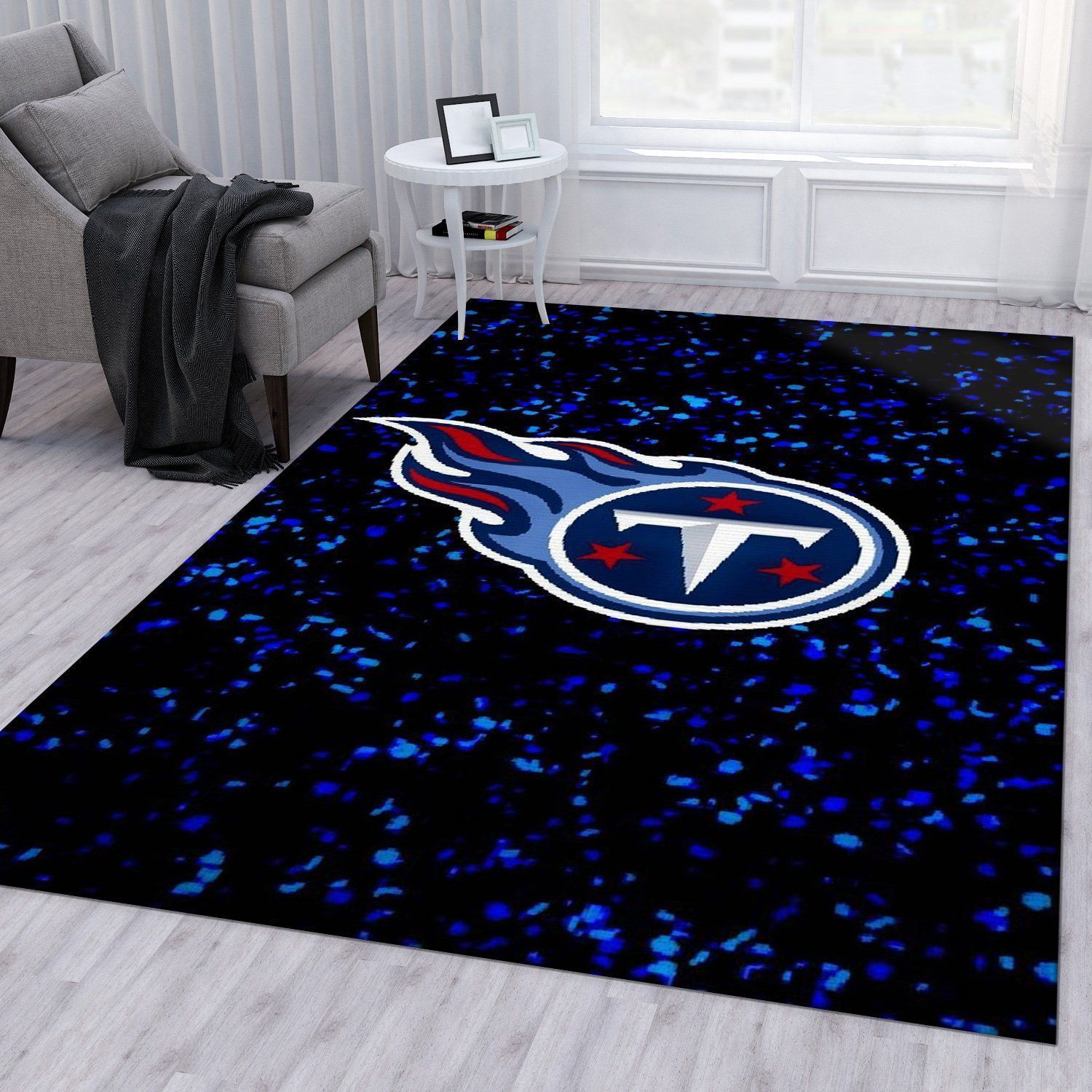 Tennessee Titans 3 NFL Christmas Gift Rug Bedroom Rug Home Decor Floor Decor - Indoor Outdoor Rugs