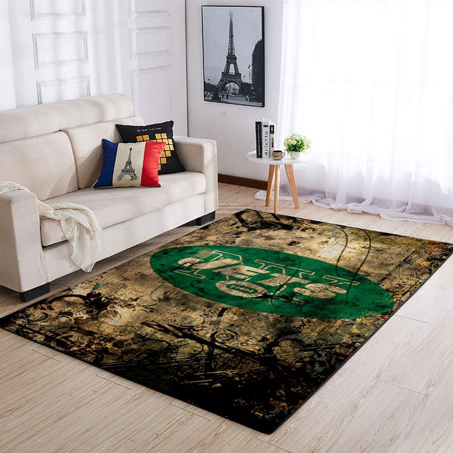 New York Jets Area Rug Nfl Football Floor Decor - Indoor Outdoor Rugs