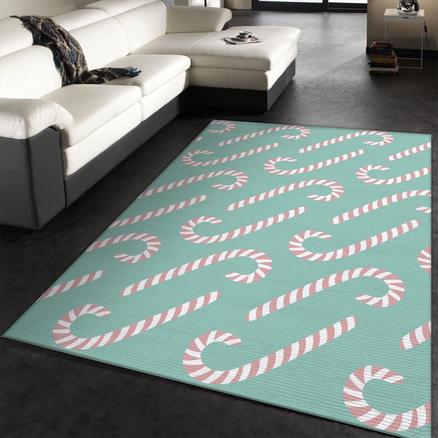 Candy Canes Pattern Area Rug, Living room and bedroom Rug, Home US Decor - Indoor Outdoor Rugs