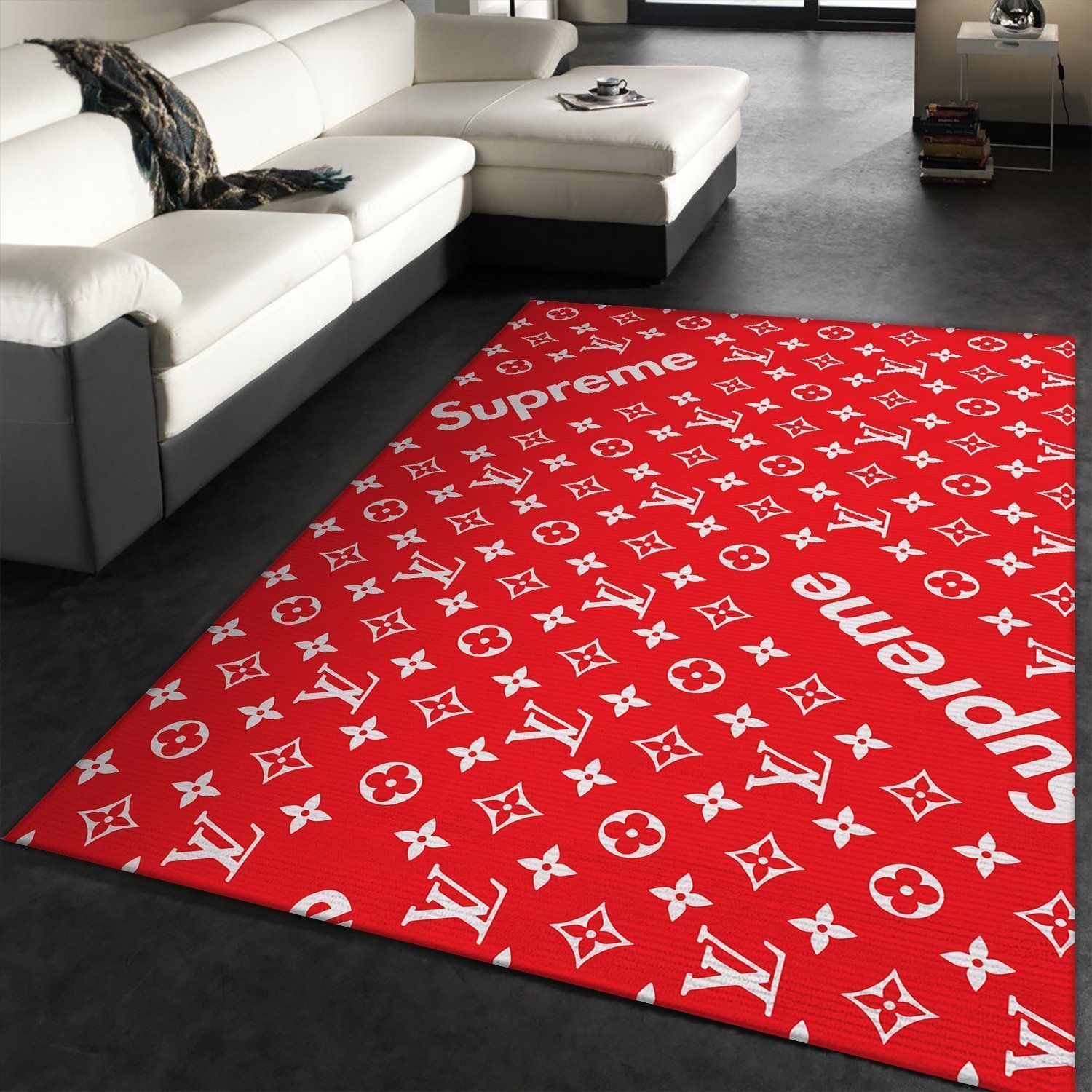 Lv And Supreme Rug Area Rug Floor Decor - Indoor Outdoor Rugs