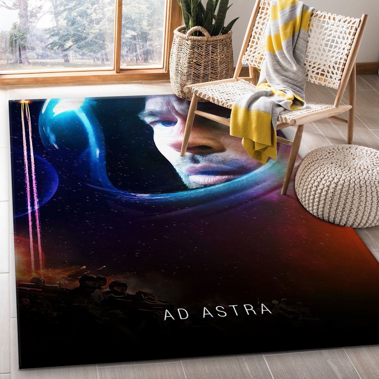 Ad Astra 2019 Rug Art Painting Movie Rugs Home Decor Floor Decor - Indoor Outdoor Rugs