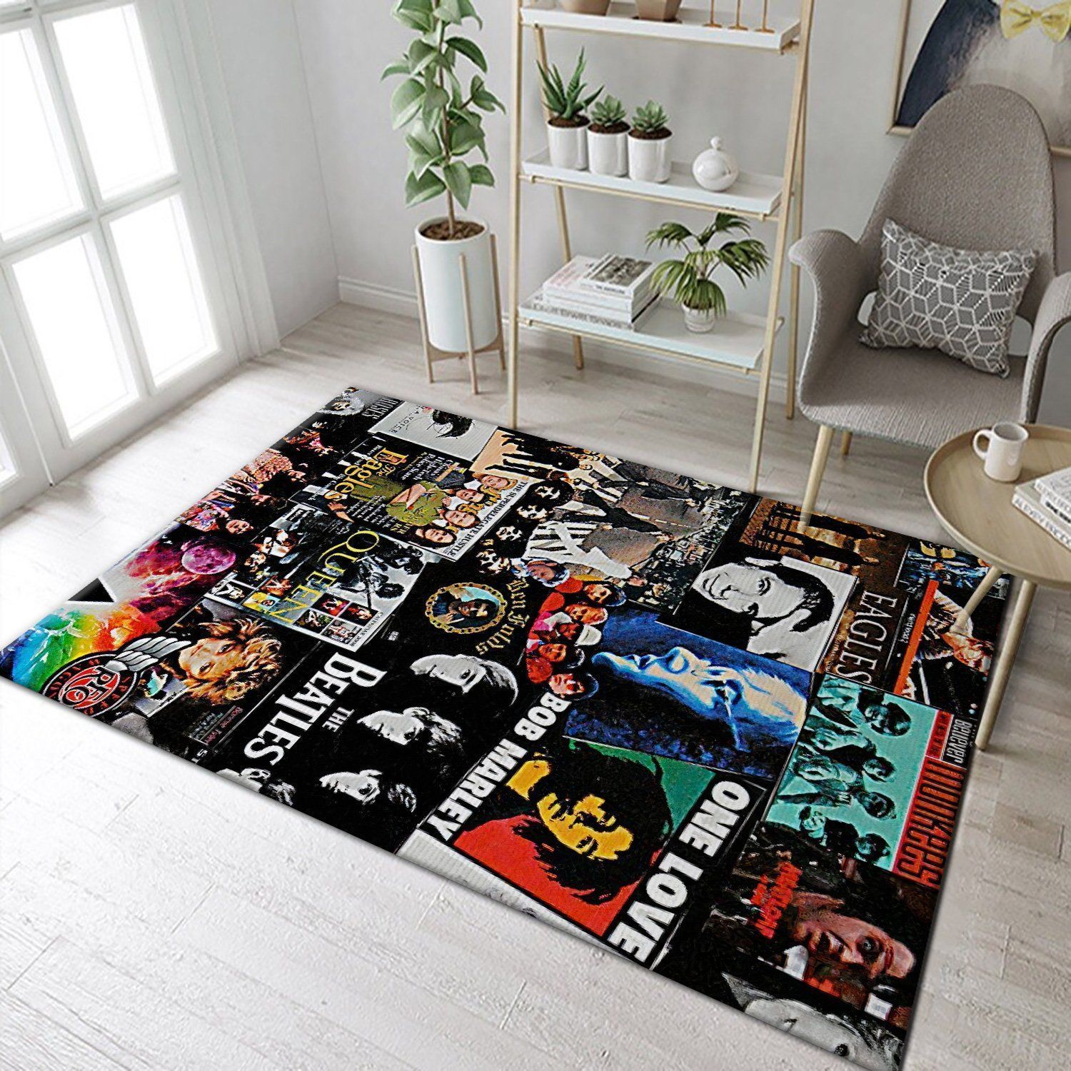 Music of all Time Area Rug For music fans Music Floor Decor The US Decor - Indoor Outdoor Rugs