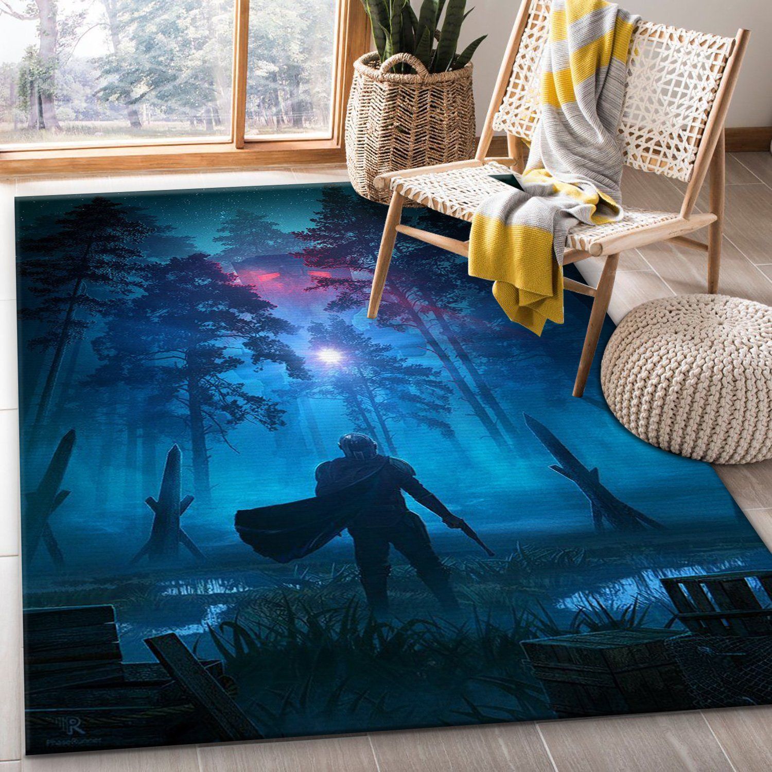 Mandalorian Baby Yoda Ver26 Rug Bedroom Rug Home Decor Floor Decor - Indoor Outdoor Rugs