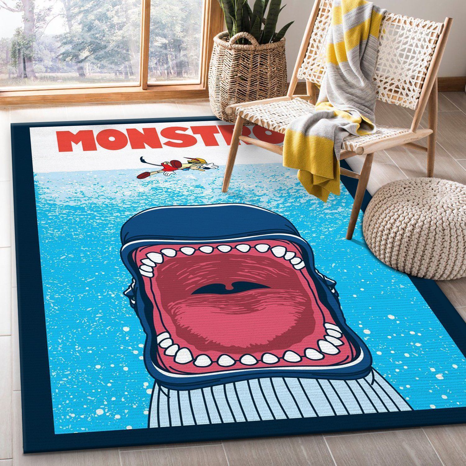 Monstro Area Rug For Christmas, Bedroom, Family Gift US Decor - Indoor Outdoor Rugs