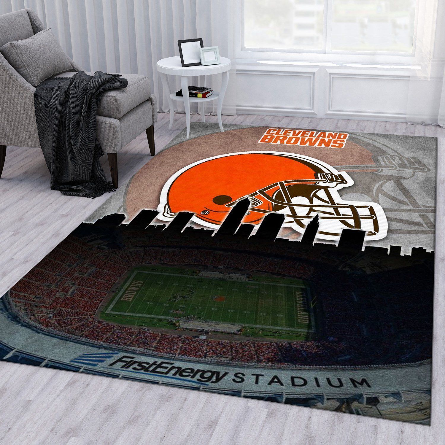 Cleveland Browns Nfl Area Rug For Christmas Bedroom Rug Home US Decor - Indoor Outdoor Rugs