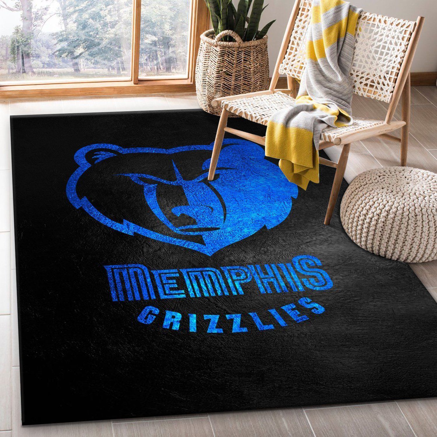 Memphis Grizzlies Area Rug Carpet, Bedroom, Christmas Gift US Decor - Indoor Outdoor Rugs