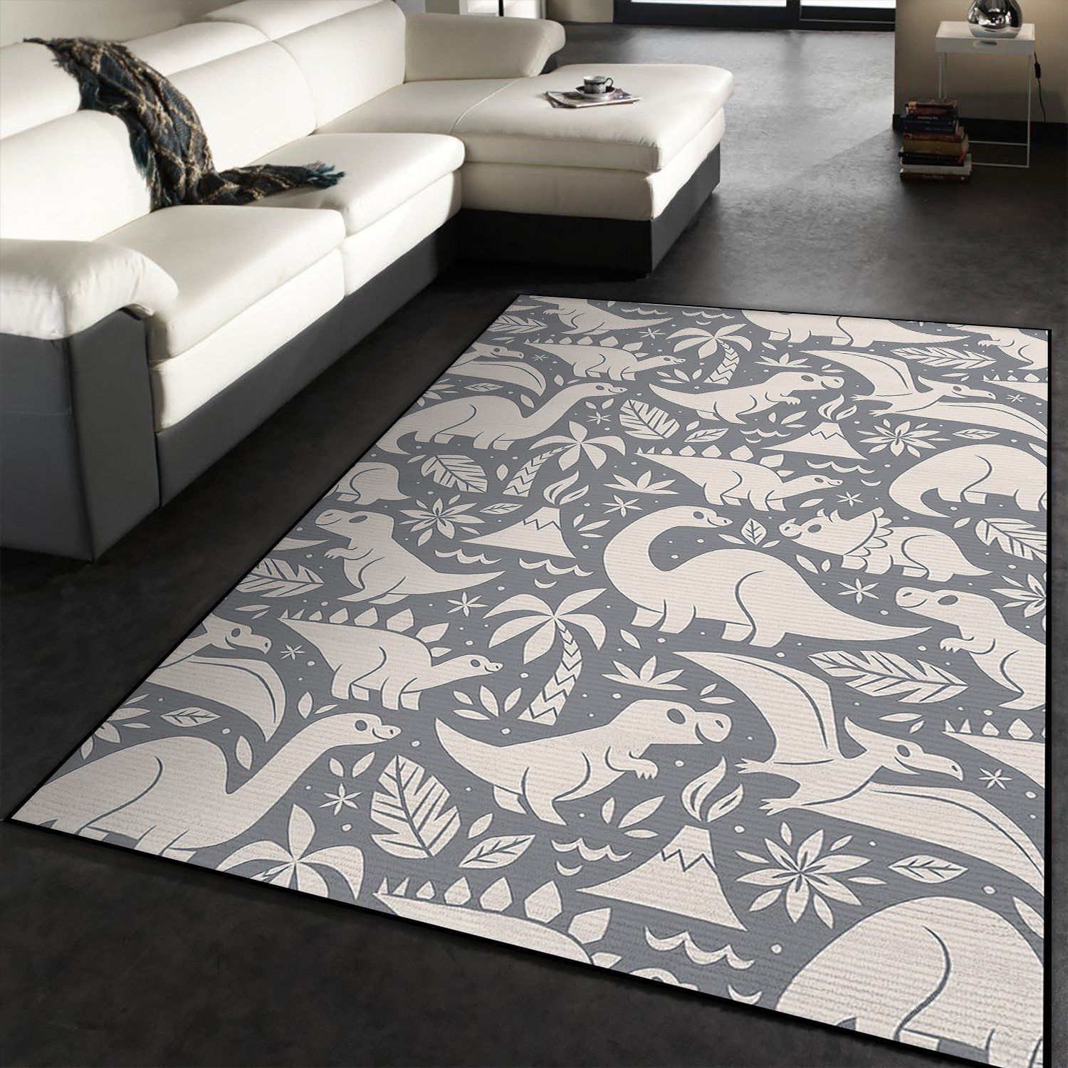 Dinosaur Cute Pattern Area Rug Geeky Carpet home decor Bedroom Living Room decor - Indoor Outdoor Rugs