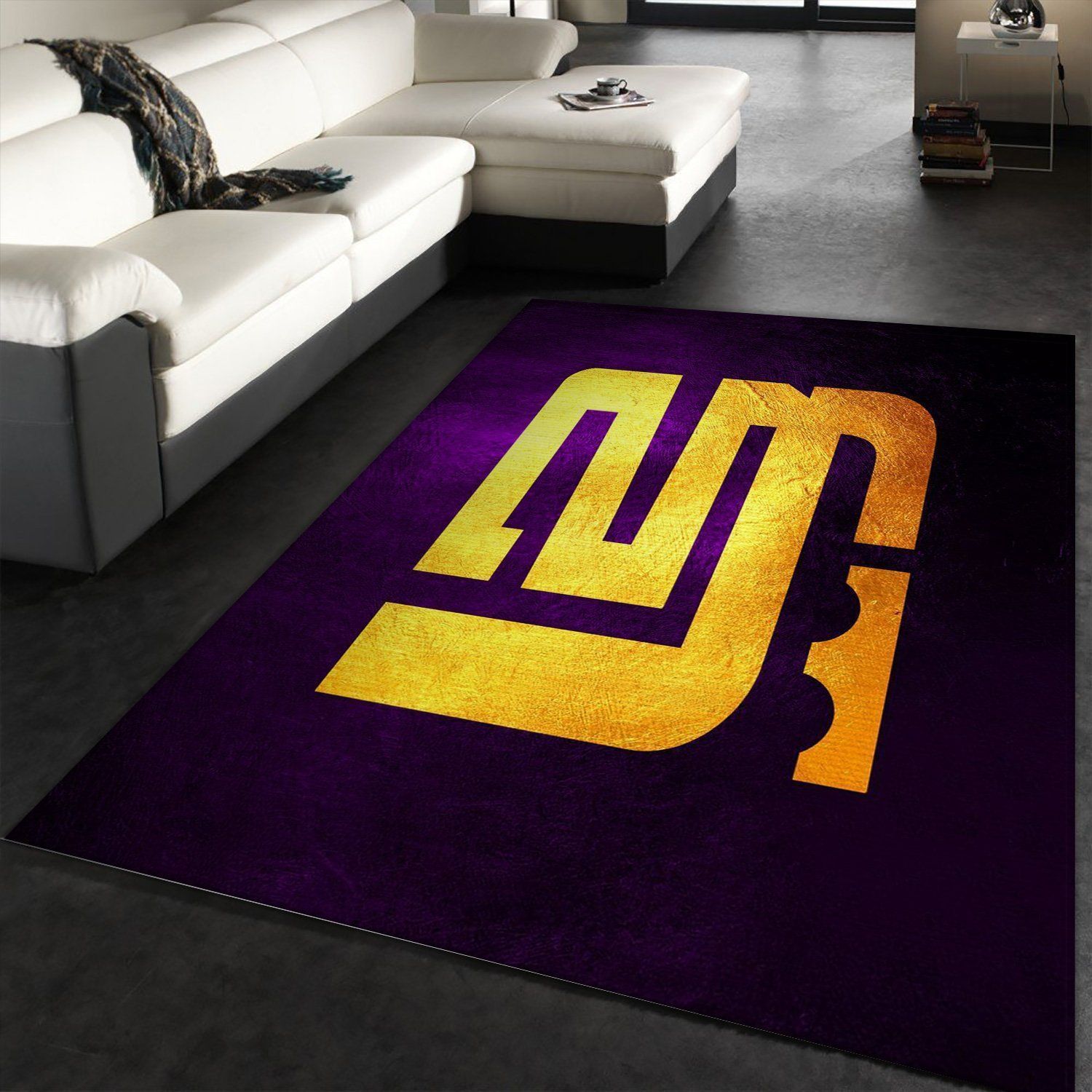 Lebron James Purple Gold Area Rug Carpet, Living Room Rug, Family Gift US Decor - Indoor Outdoor Rugs