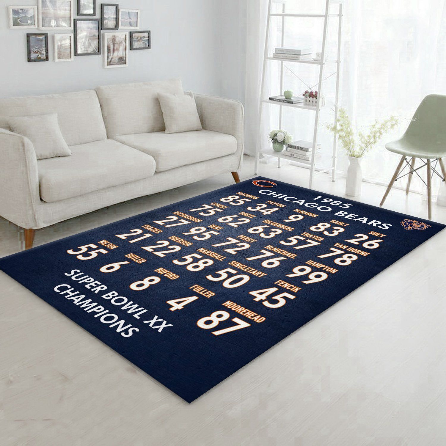 1985 Chicago Bears Nfl Football Team Area Rug For Gift Living Room Rug Home US Decor - Indoor Outdoor Rugs