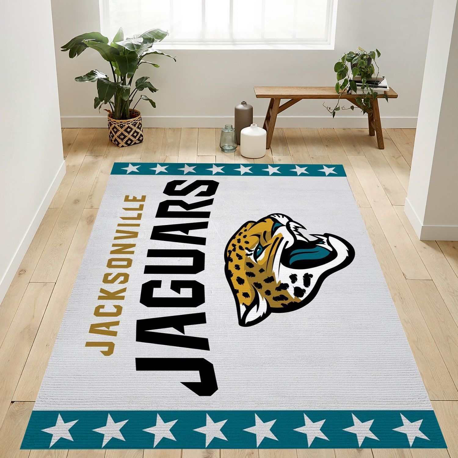 Jacksonville Jaguars Nfl Logo Area Rug For Gift Living Room Rug Home US Decor - Indoor Outdoor Rugs