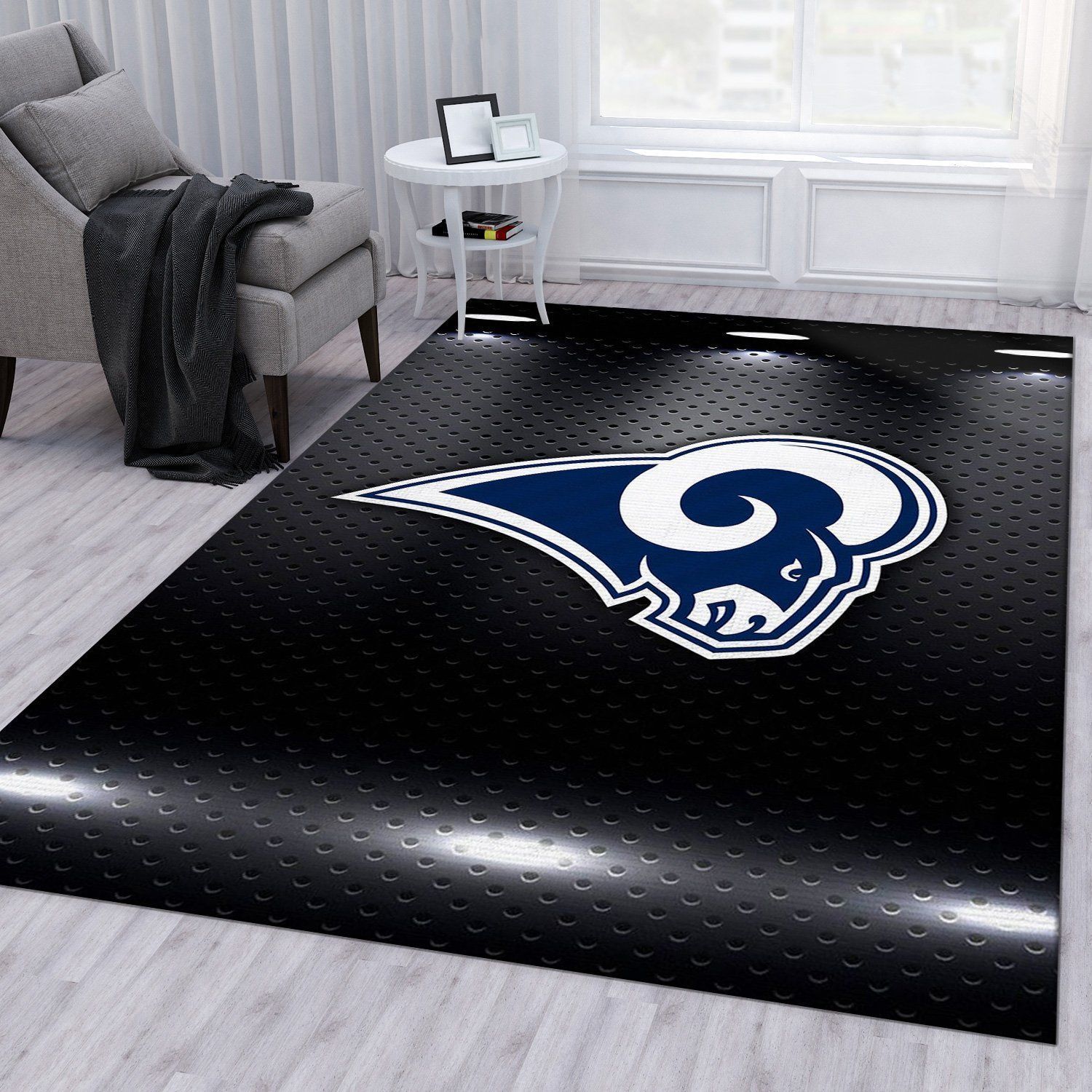 Los Angeles Rams Nfl Area Rug Living Room Rug Home Decor Floor Decor - Indoor Outdoor Rugs