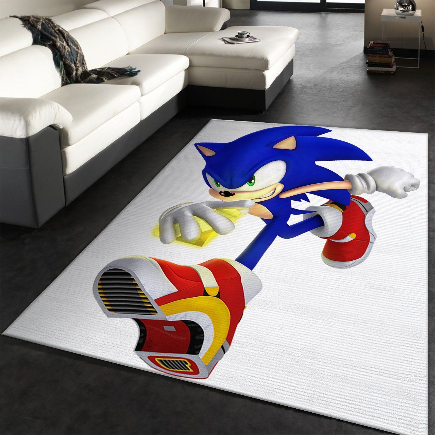 Sonic With Them Soap Shoes Area Rug, Living Room Rug, Home Decor - Indoor Outdoor Rugs