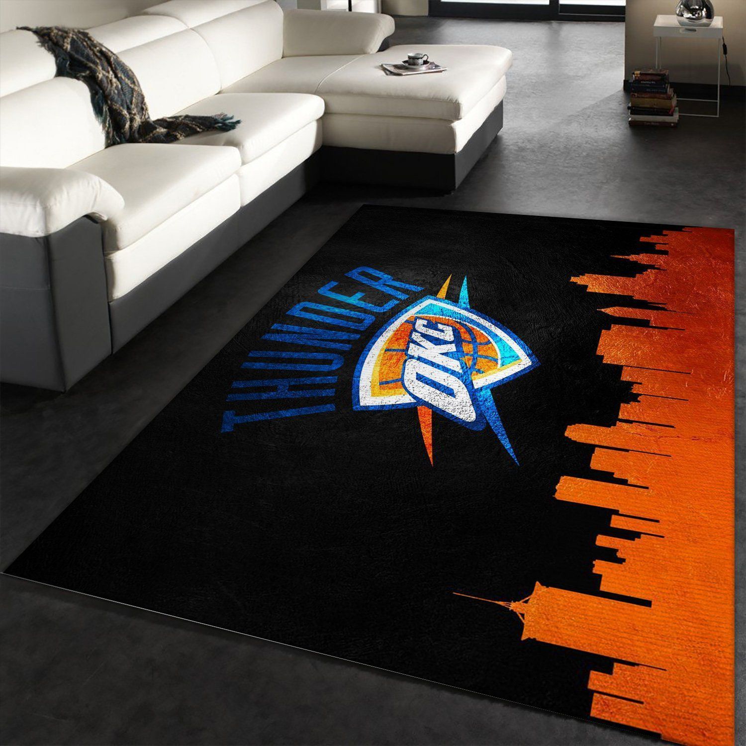 Oklahoma City Thunder Area Rug, Bedroom, Home Decor Floor Decor - Indoor Outdoor Rugs