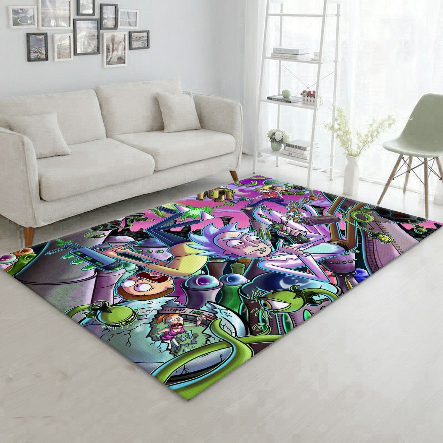 Rick And Morty Area Rug For Christmas Living Room Rug Home Decor Floor Decor - Indoor Outdoor Rugs