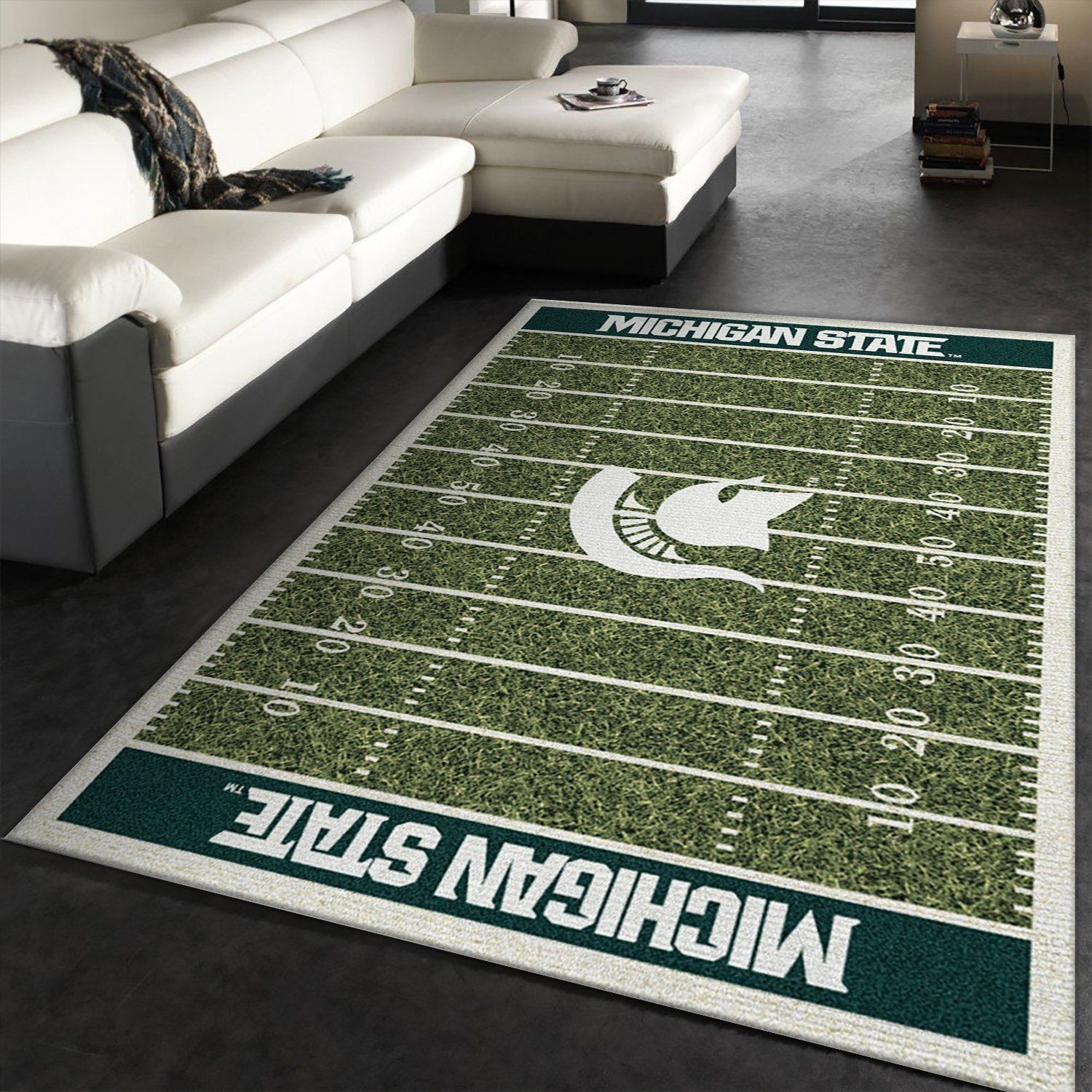 College Michigan State NFL Team Logo Area Rug, Bedroom Rug, Family Gift US Decor - Indoor Outdoor Rugs