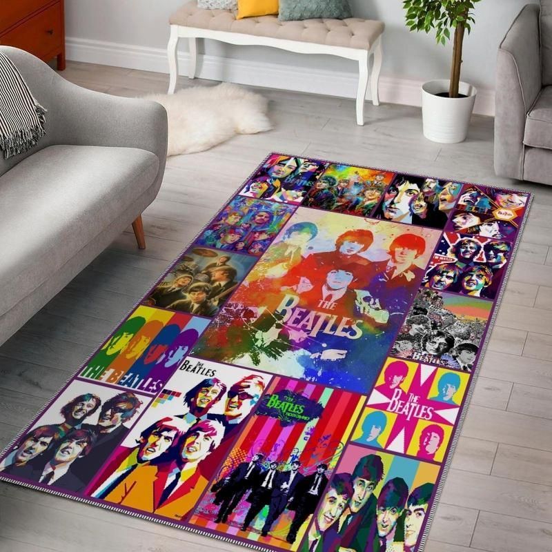 The Beatles Style 4 Living Rooms Area Rug, Living Room Rug, Family Gift US Decor - Indoor Outdoor Rugs