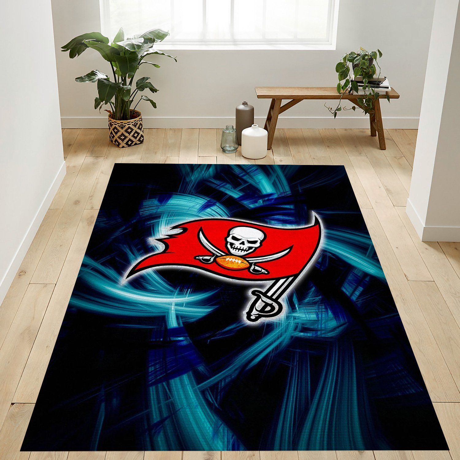 Tampa Bay Buccaneers Nfl Team Logo Rug Bedroom Rug Home Decor Floor Decor - Indoor Outdoor Rugs