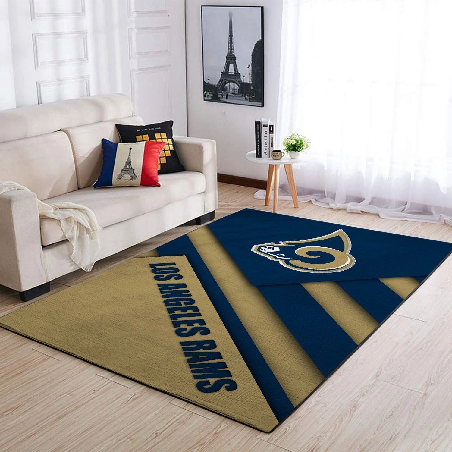 Los Angeles Rams Area Rug Nfl Football Floor Decor - Indoor Outdoor Rugs