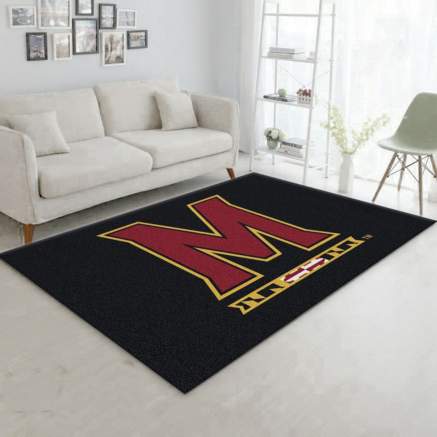 College Spirit C Maryland Sport Area Rug Team Logo Home Decor Floor Decor - Indoor Outdoor Rugs