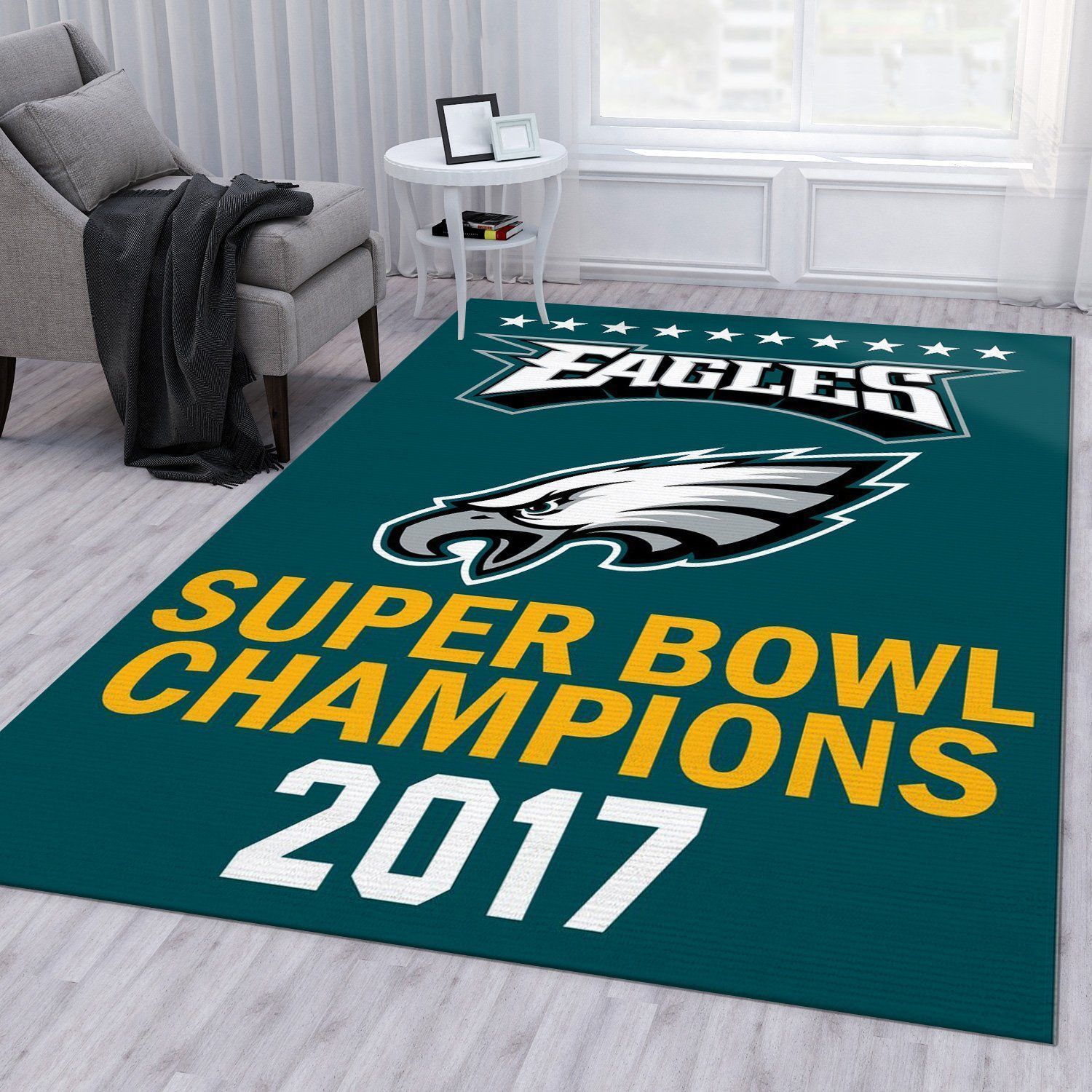 Philadelphia Eagles 2017 Nfl Rug Bedroom Rug Home Decor Floor Decor - Indoor Outdoor Rugs