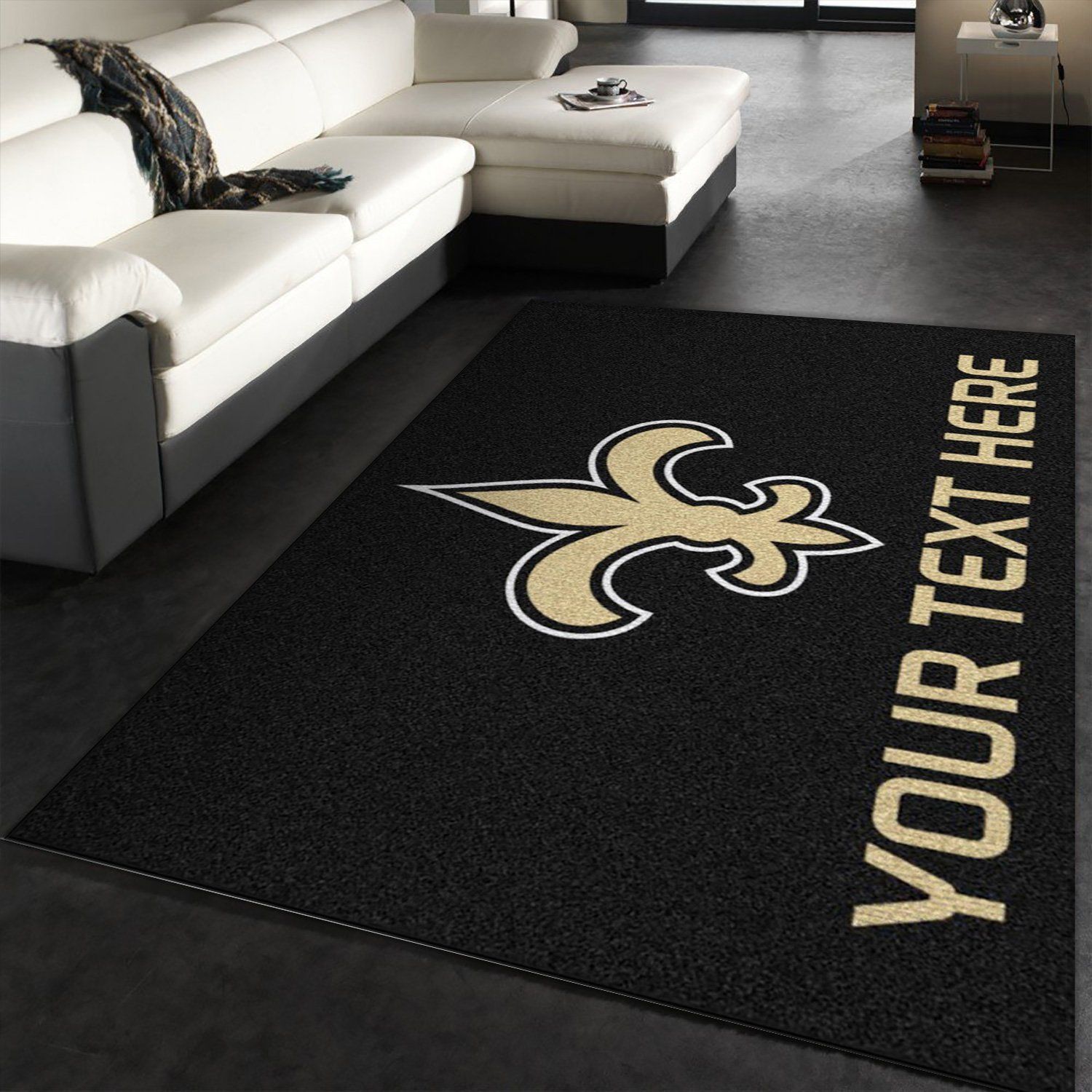 Customizable New Orleans Saints Personalized Accent Rug NFL Team Logos Area Rug, Kitchen Rug, US Gift Decor - Indoor Outdoor Rugs