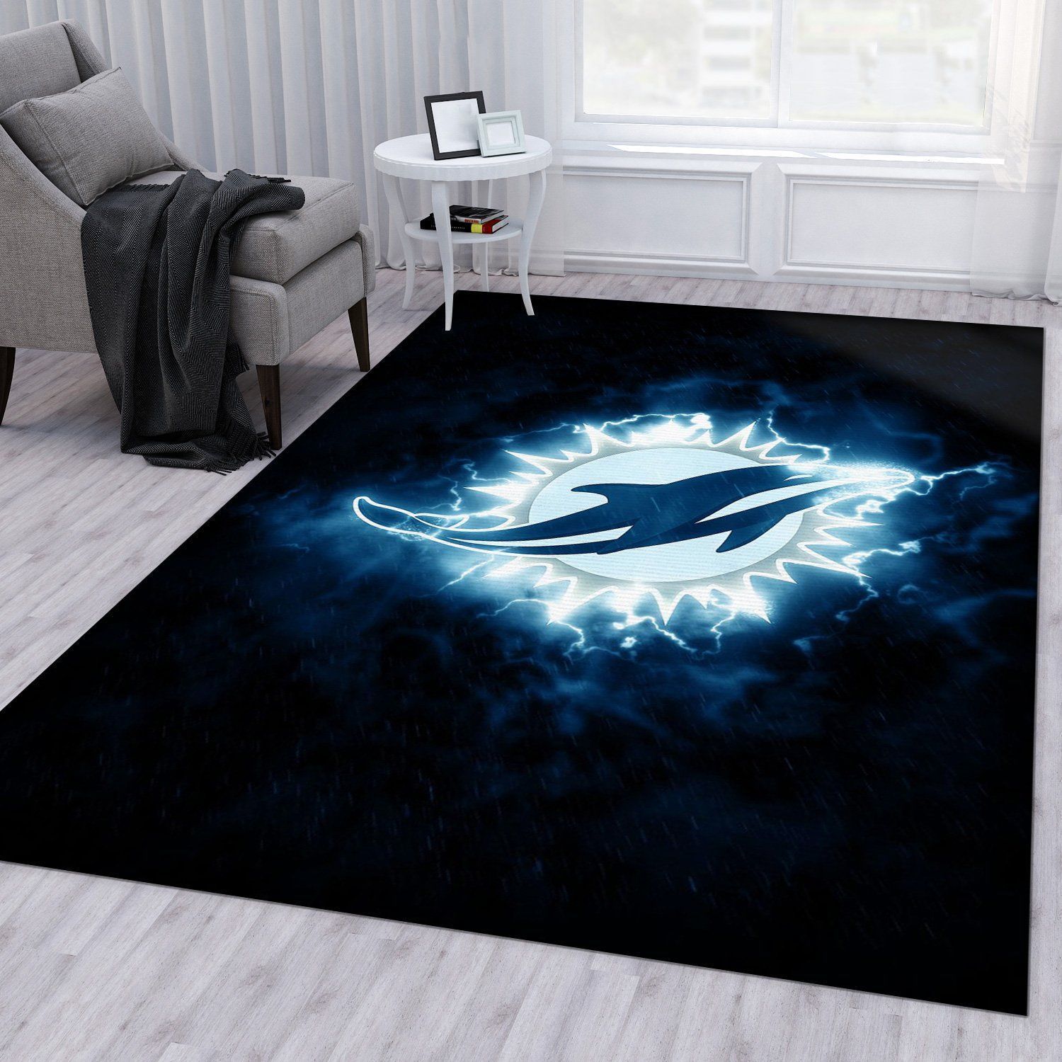 Miami Dolphins NFL Area Rug Living Room Rug Christmas Gift US Decor - Indoor Outdoor Rugs