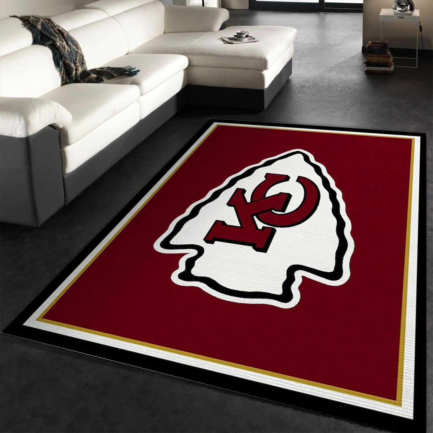 Kansas City Chiefs Imperial Spirit Rug NFL Area Rug Carpet, Living room and bedroom Rug, Home Decor Floor Decor - Indoor Outdoor Rugs