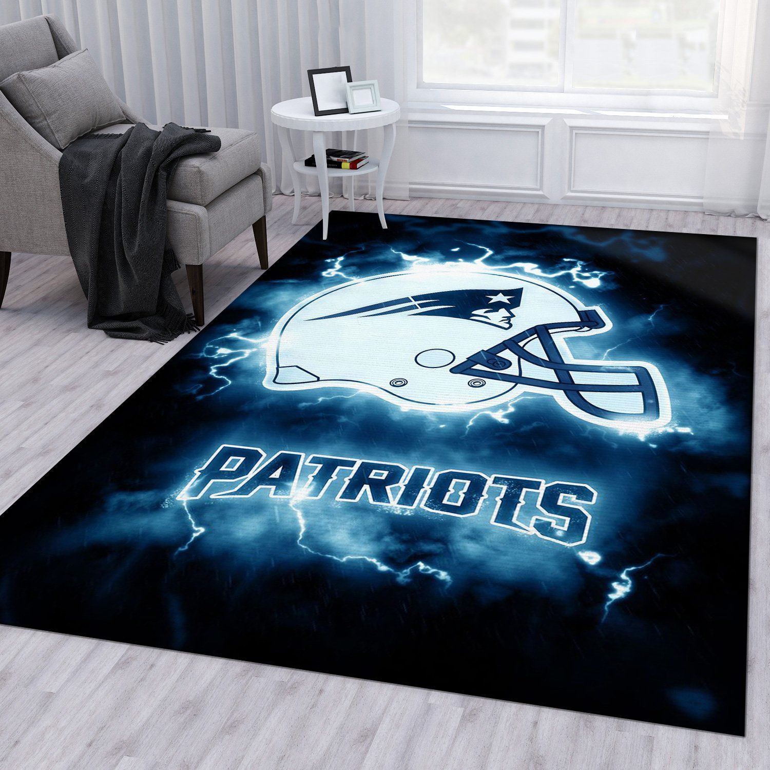 New England Patriots Nfl Area Rug For Christmas Living Room Rug Christmas Gift US Decor - Indoor Outdoor Rugs