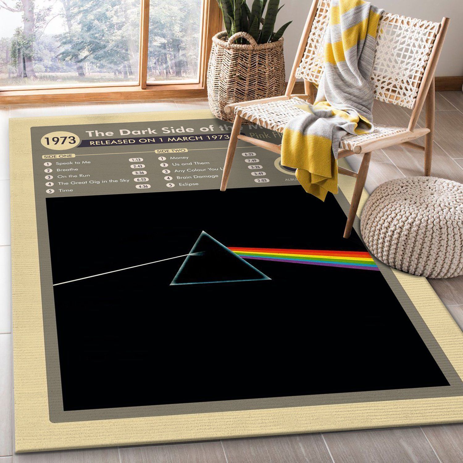 Pink Floyd The Dark Side Area Rug Bedroom Rug Home US Decor - Indoor Outdoor Rugs