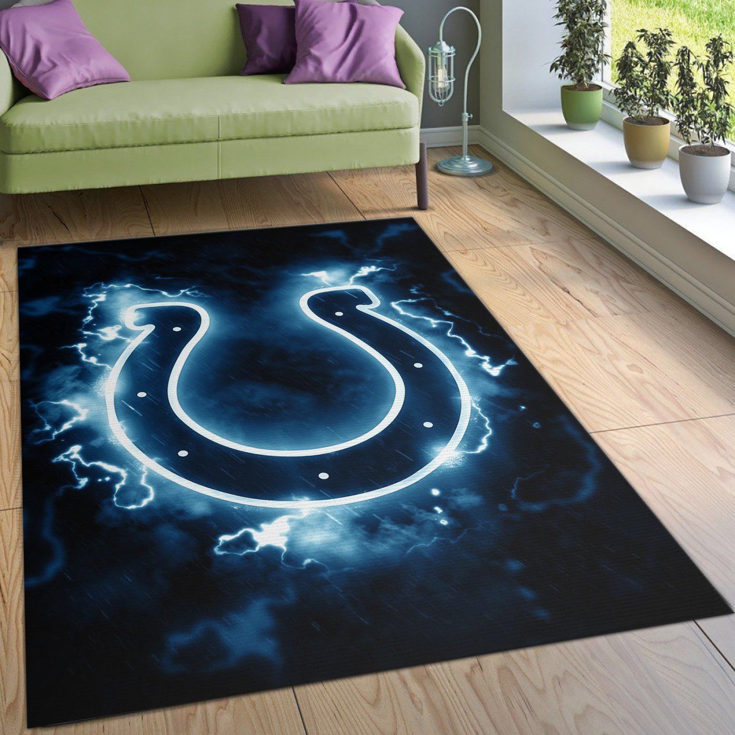 Indianapolis Colts NFL Area Rug Living Room Rug Christmas Gift US Decor - Indoor Outdoor Rugs