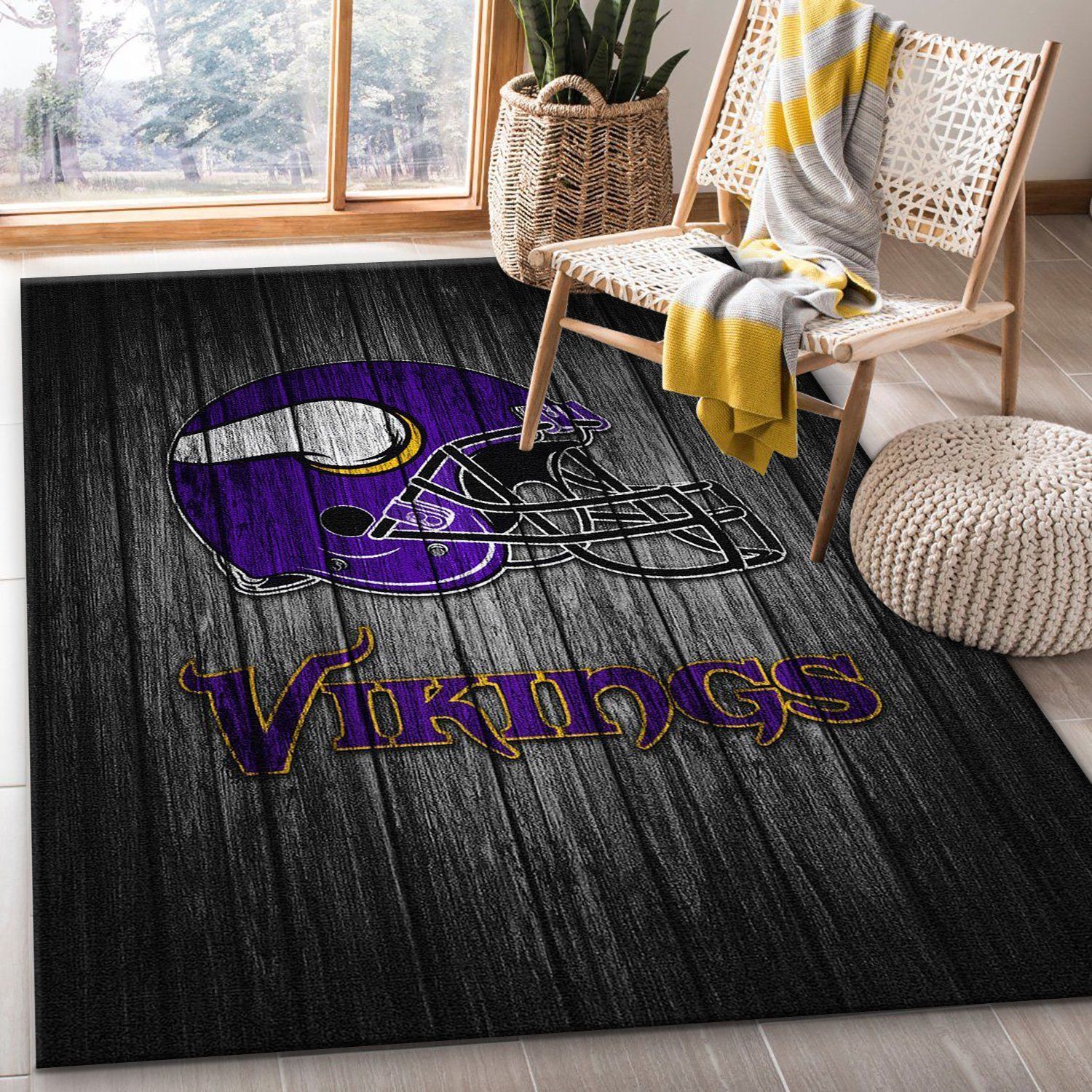 Minnesota Vikings Nfl Area Rug Bedroom Rug US Gift Decor - Indoor Outdoor Rugs