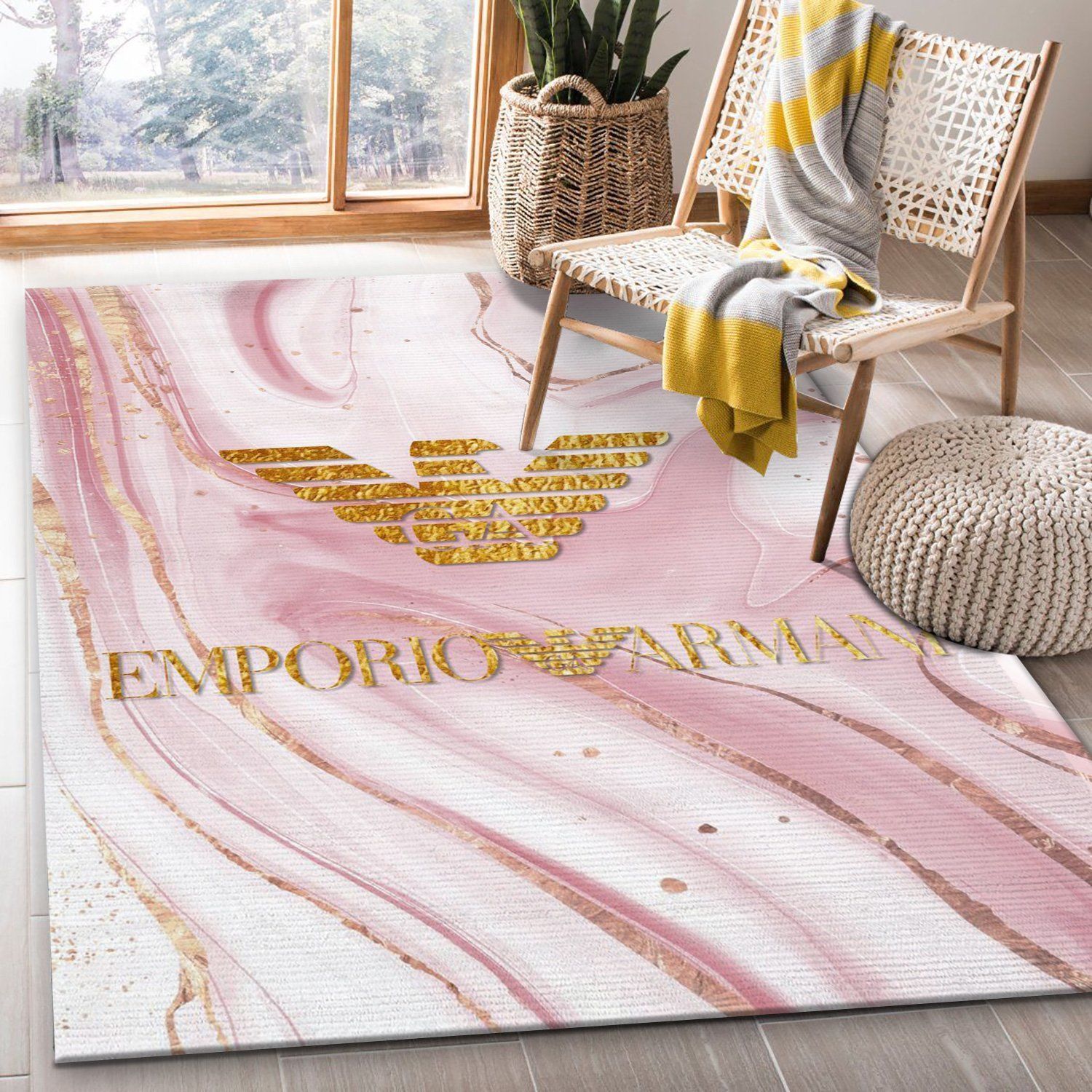 Emporio Armani Area Rug Fashion Brand Rug Home Decor Floor Decor - Indoor Outdoor Rugs