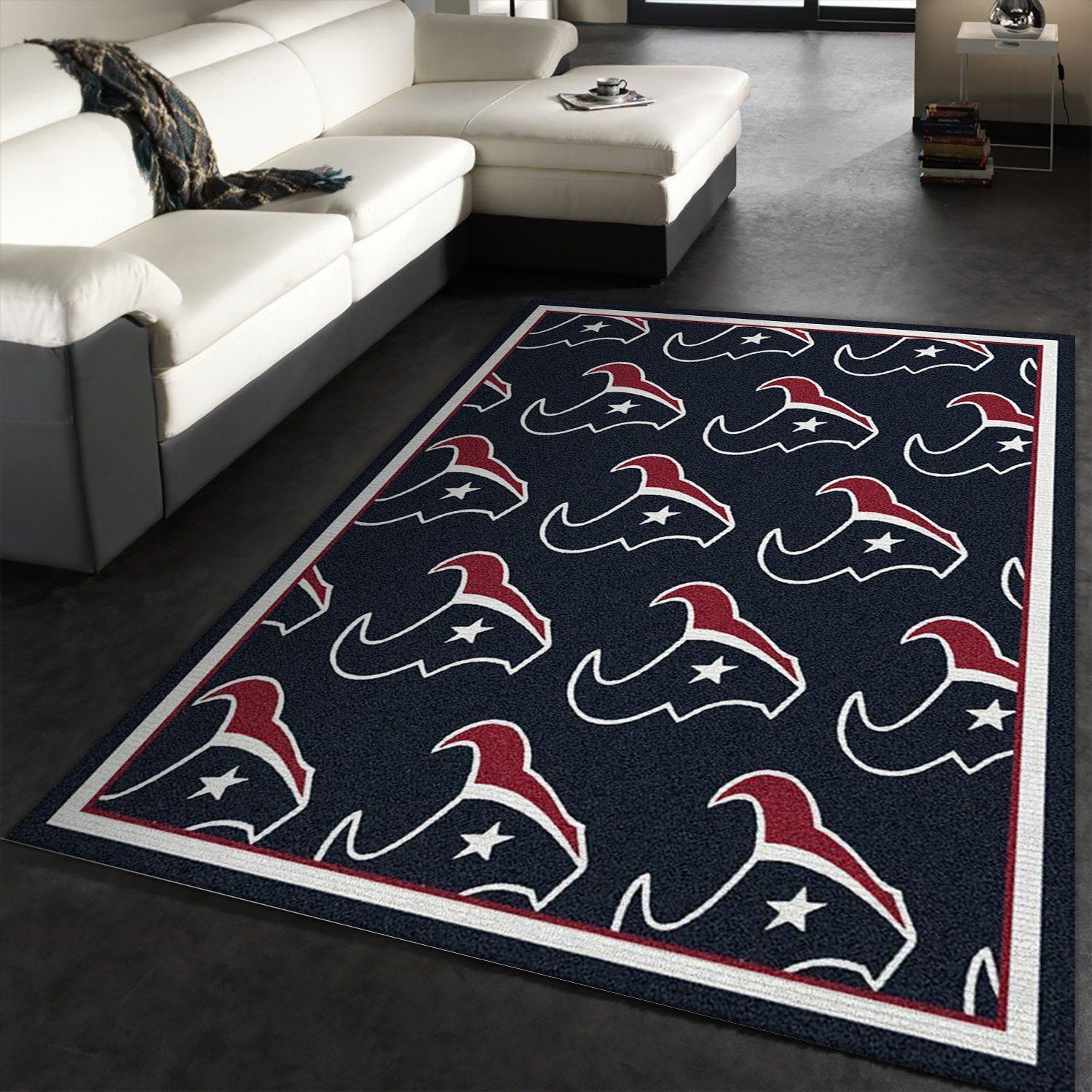 Houston Texans Repeat Rug Nfl Team Area Rug, Living Room Rug, Family Gift US Decor - Indoor Outdoor Rugs