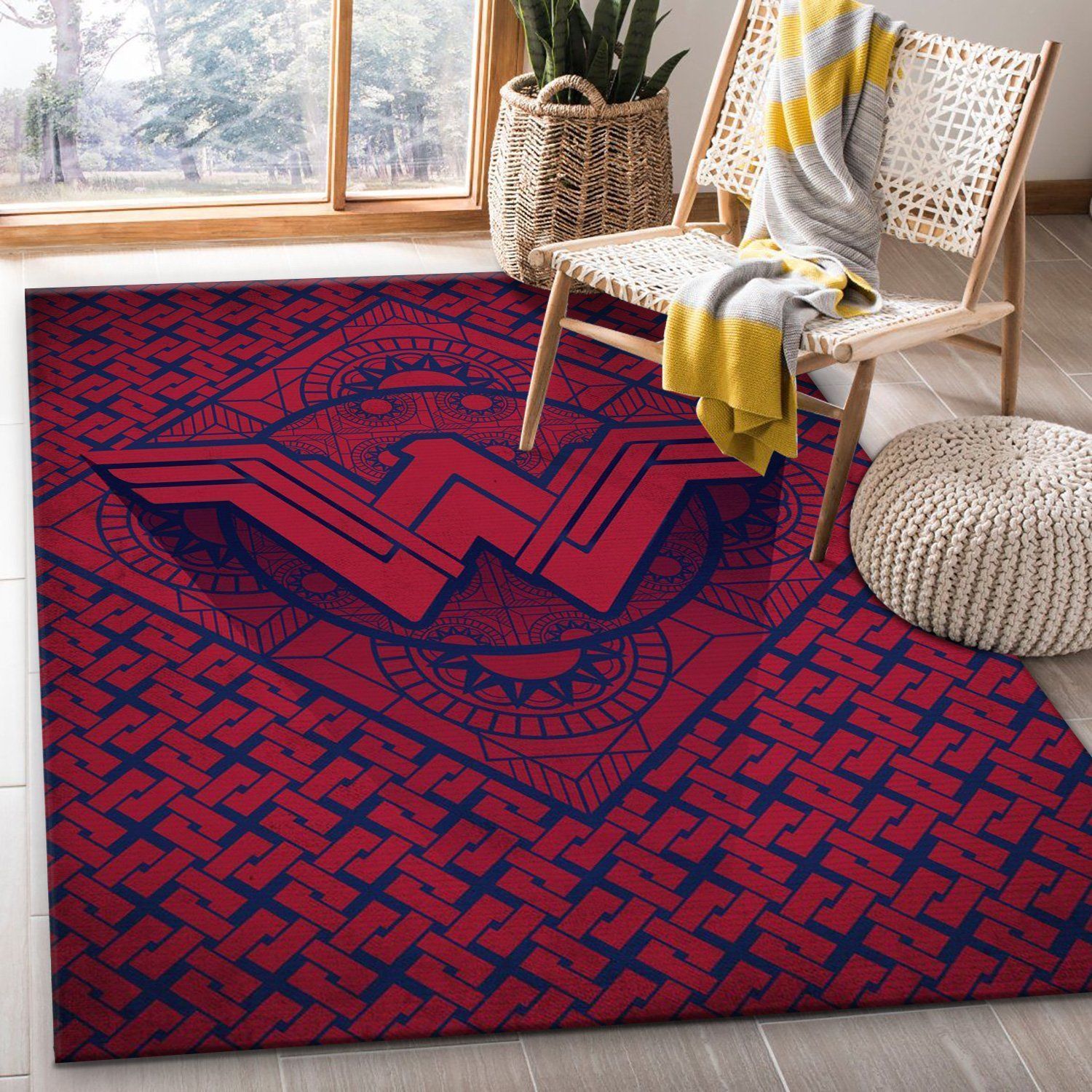 Themyscira Movie Area Rug, Living Room Rug, Home Decor Floor Decor - Indoor Outdoor Rugs