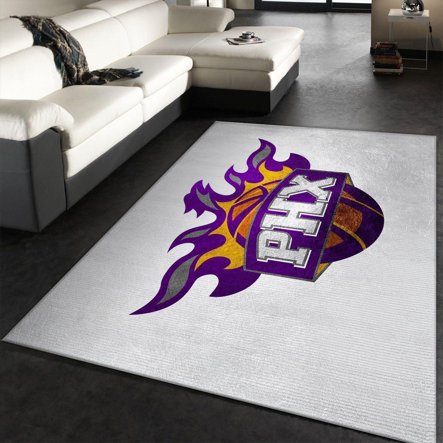 Phoenix Suns Light Area Rug, Living room and bedroom Rug, Christmas Gift US Decor - Indoor Outdoor Rugs