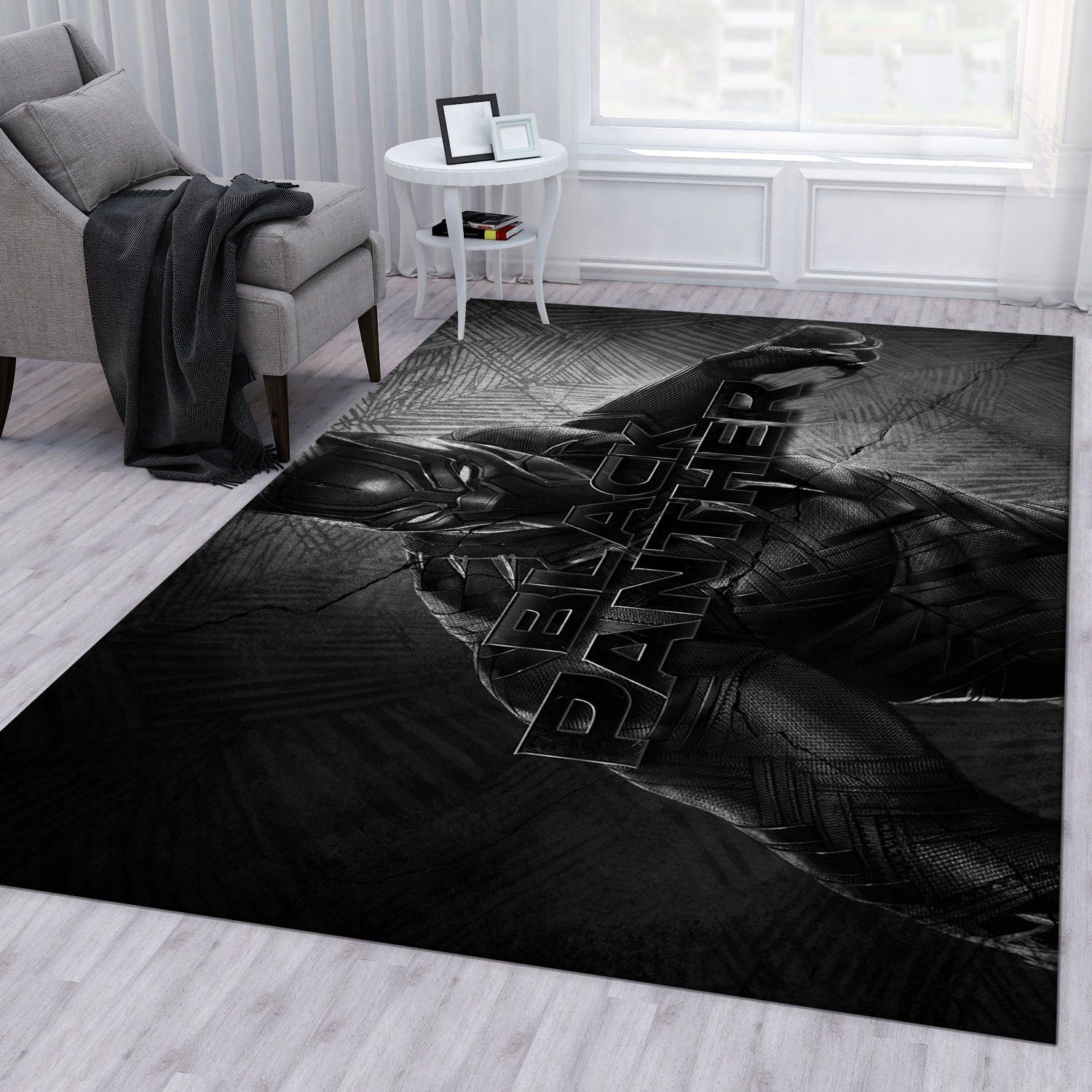 Black Panther Ver4 Area Rug Bedroom Rug US Gift Decor - Indoor Outdoor Rugs