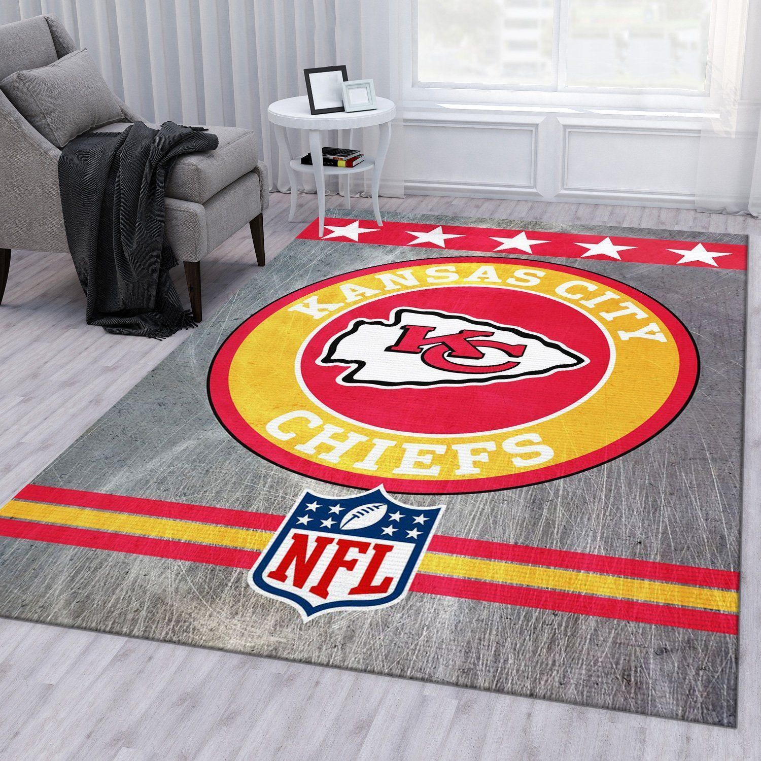 Kansas City Chiefs Nfl Area Rug Bedroom Rug Christmas Gift US Decor - Indoor Outdoor Rugs