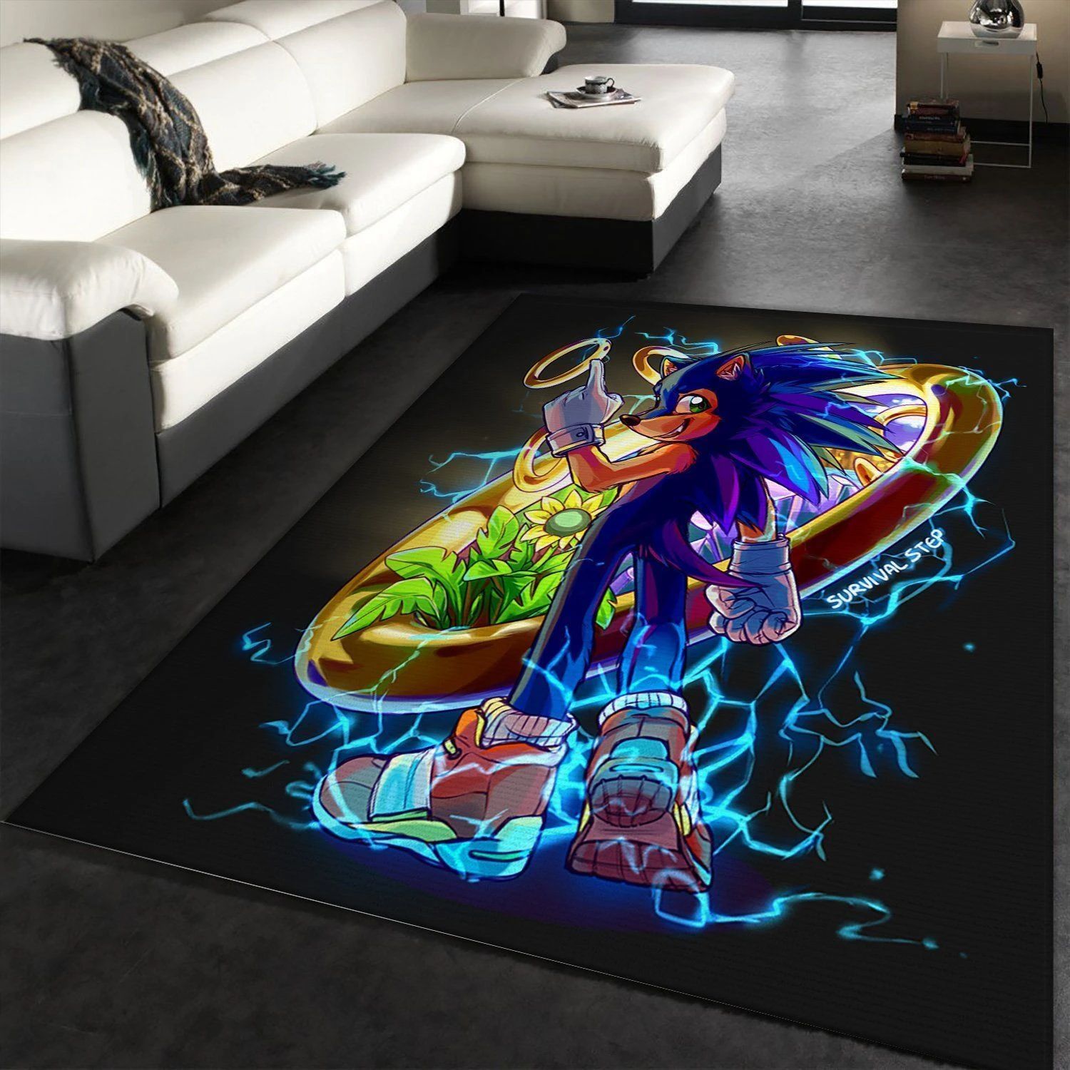 Sonic But Like He S A Furry Area Rug, Living room and bedroom Rug, Home Decor - Indoor Outdoor Rugs