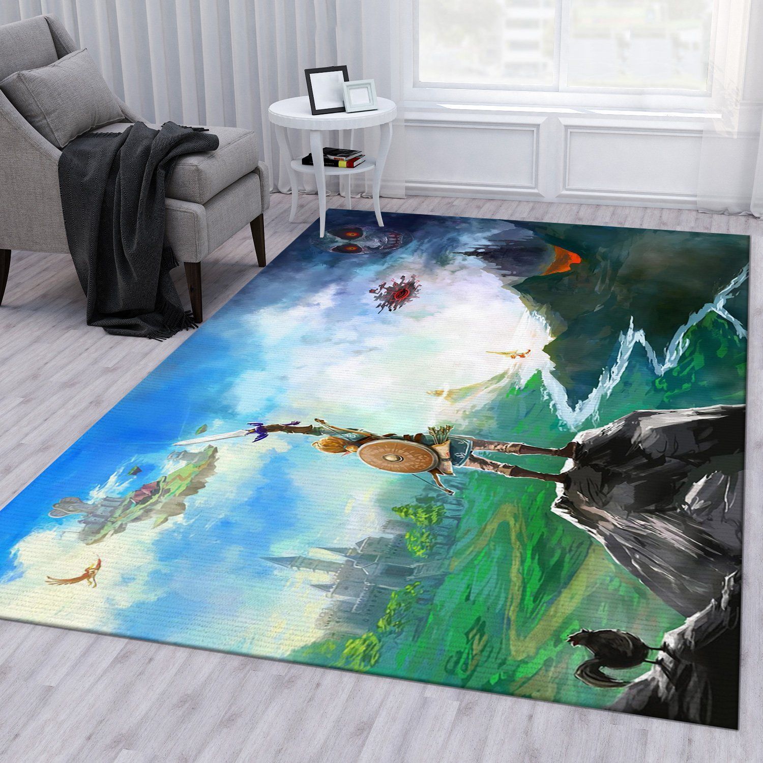 The Legend Of Zelda Breath Of The Wild V2 Area Rug Living Room Rug US Gift Decor - Indoor Outdoor Rugs