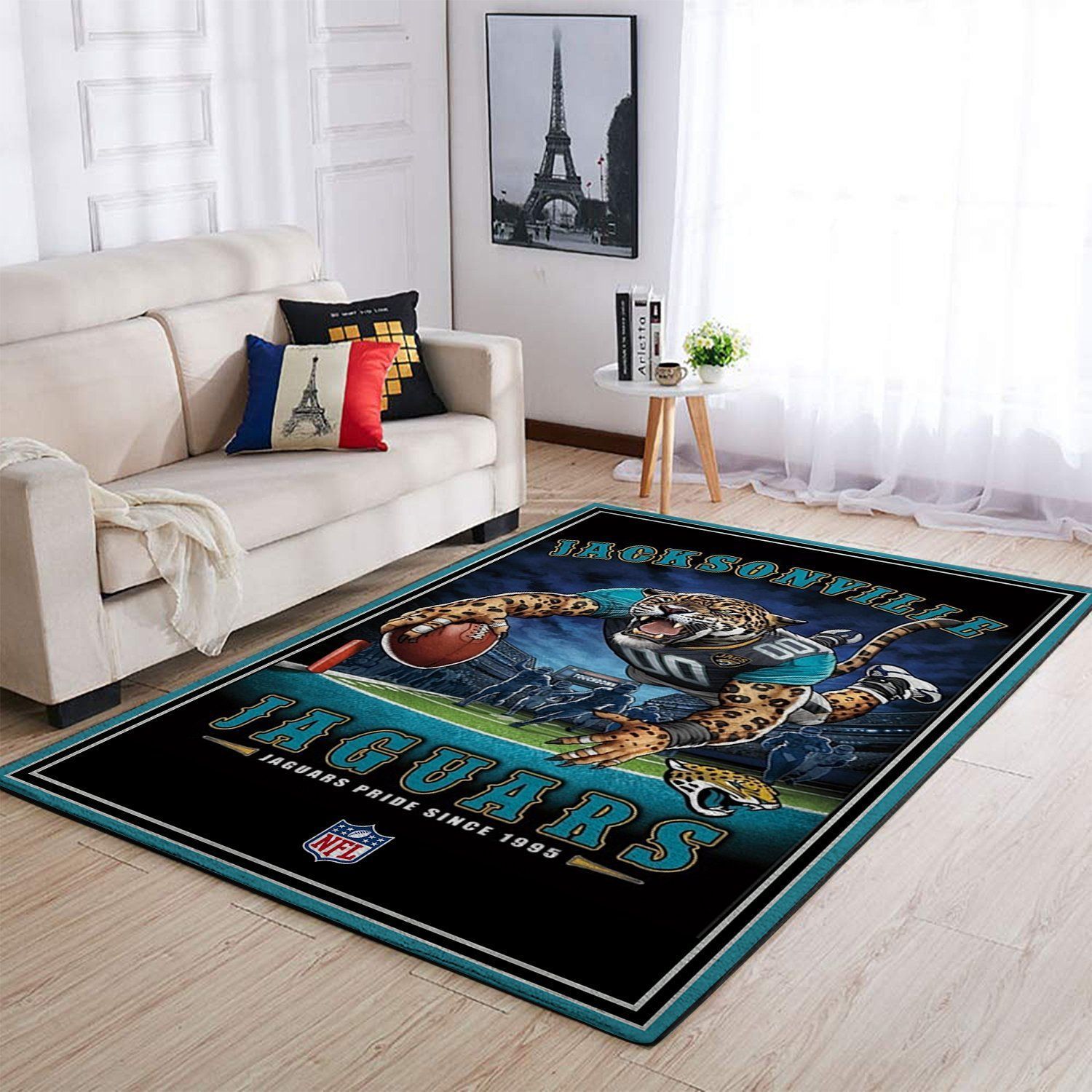 Jacksonville Jaguars Nfl Team Pride Nice Gift Home Decor Rectangle Area Rug - Indoor Outdoor Rugs