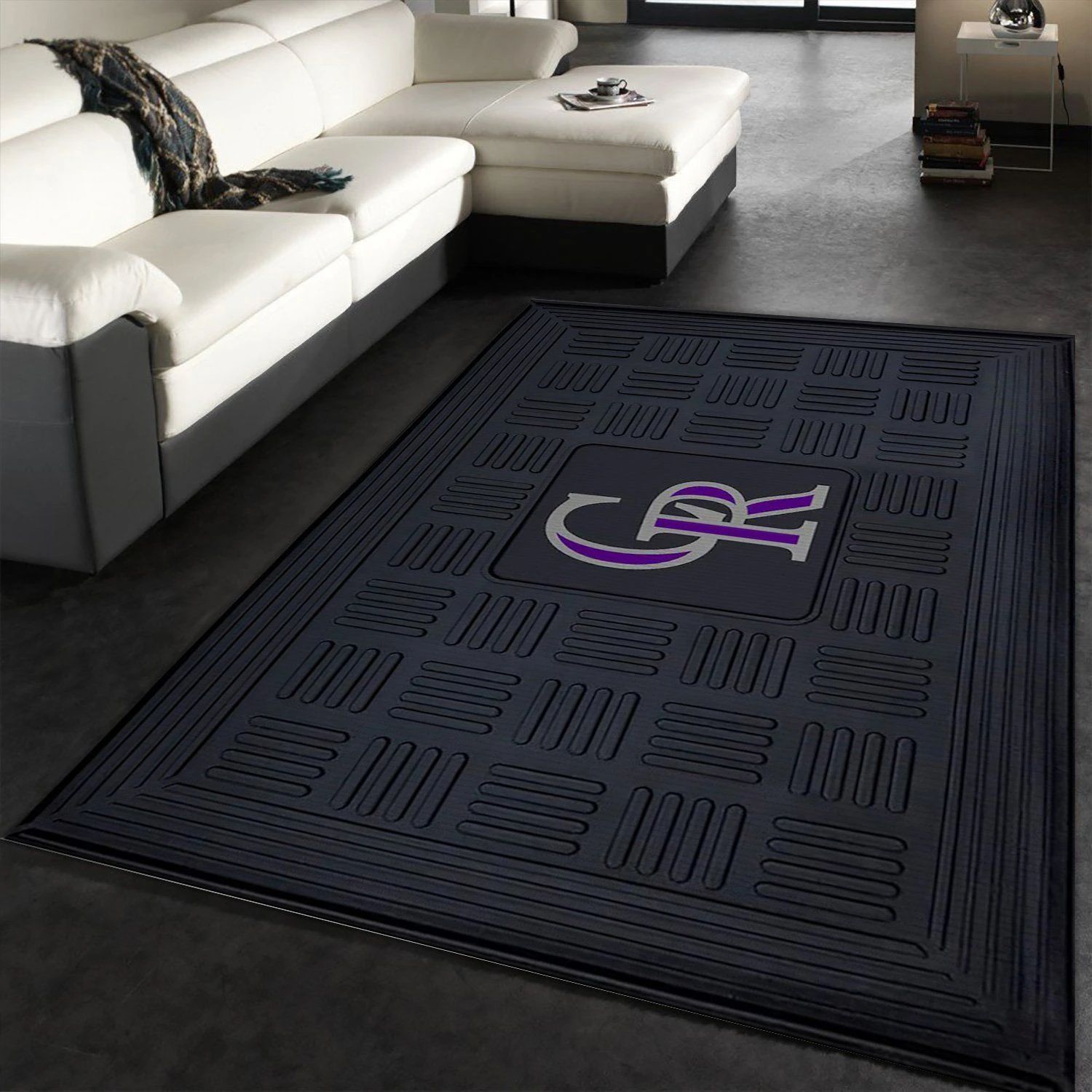 Colorado Rockies Medallion MLB Team Logos, Kitchen Rug, Home Decor Floor Decor - Indoor Outdoor Rugs