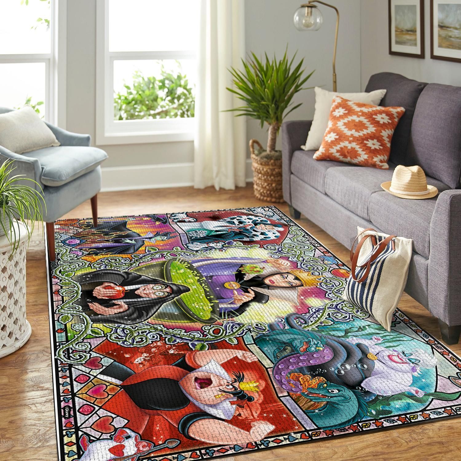 Disney Villains In All Movies Living Room Area Rug, Kitchen Rug, Floor Decor - Indoor Outdoor Rugs