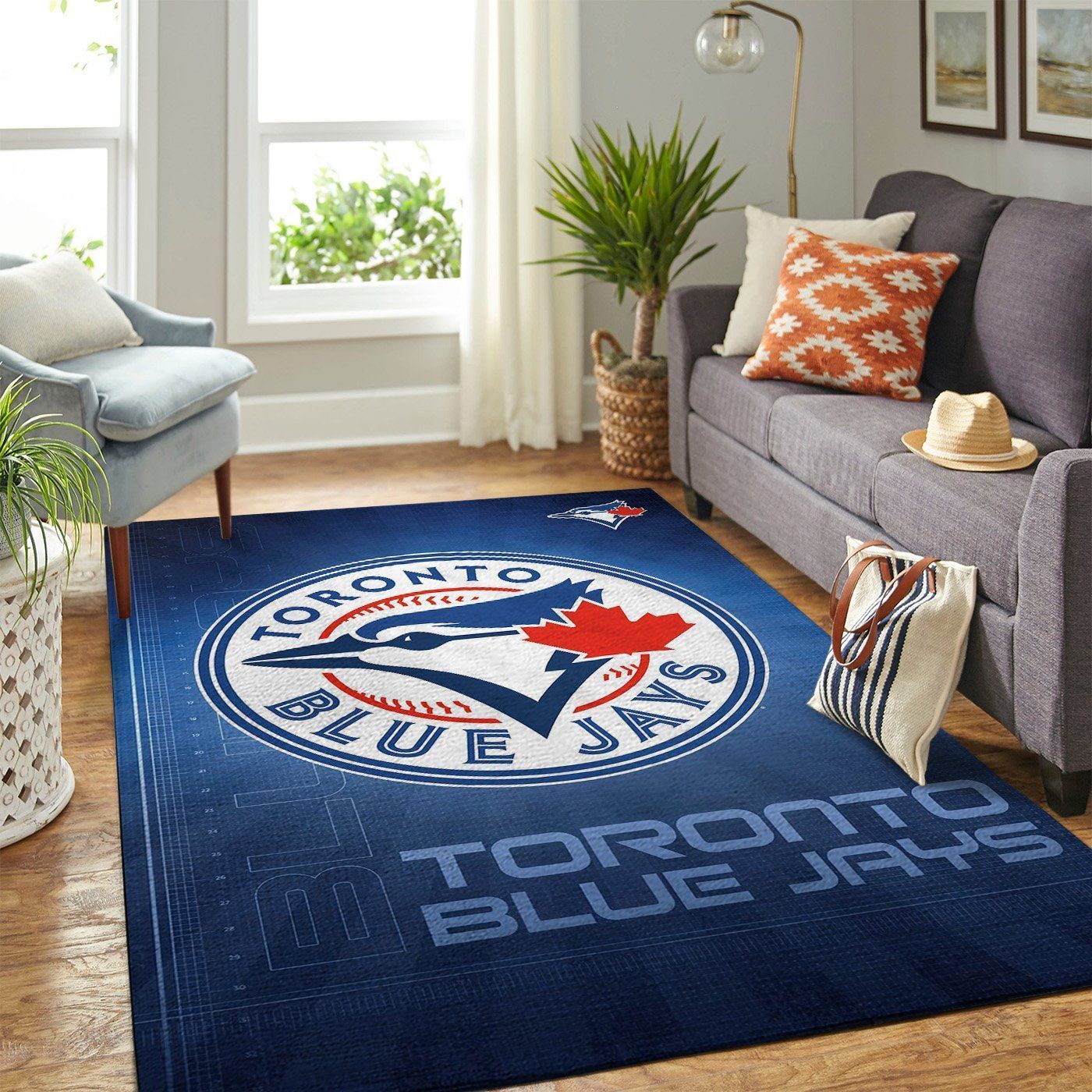 Toronto Blue Jays Mlb Team Logo Style Nice Gift Home Decor Rectangle Area Rug - Indoor Outdoor Rugs