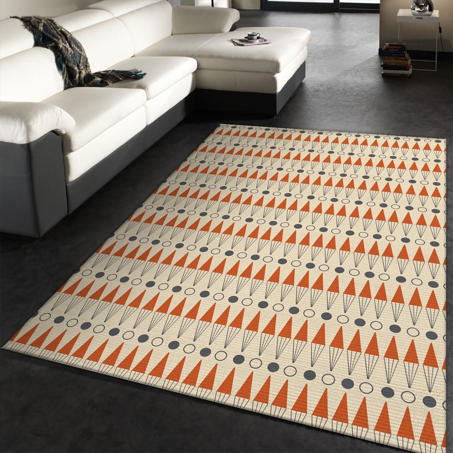 Midcentury Pattern 84 Area Rug, Bedroom, Home US Decor - Indoor Outdoor Rugs