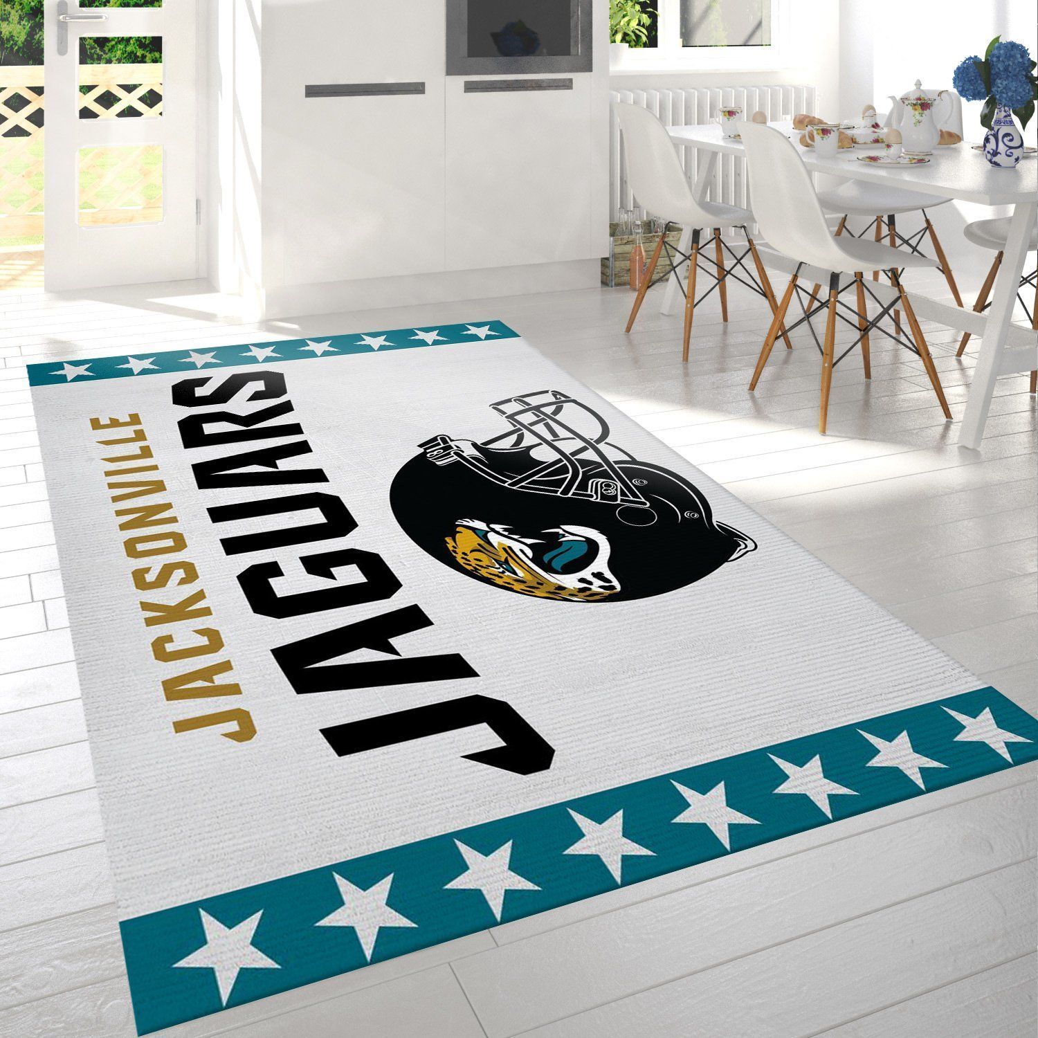 Jacksonville Jaguars Nfl Team Logo Rug Bedroom Rug Home Decor Floor Decor - Indoor Outdoor Rugs